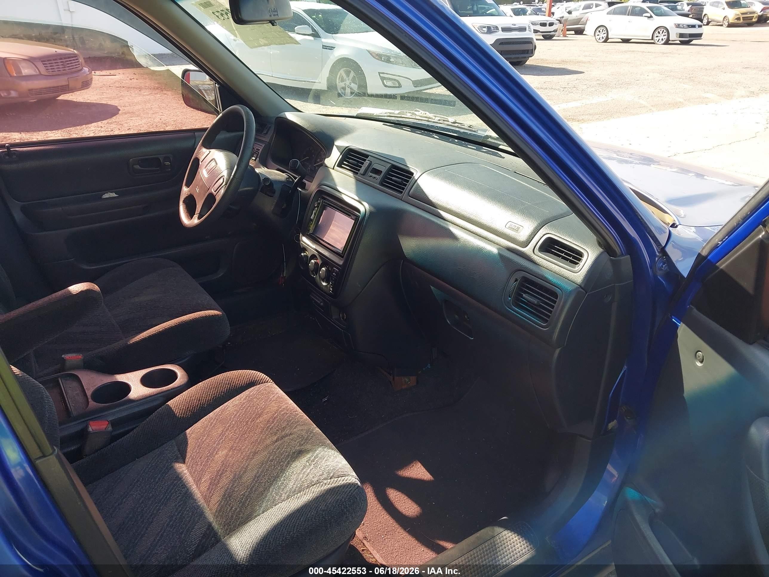 2001 Honda Cr-v Lx Blue vin: JHLRD28491C005246