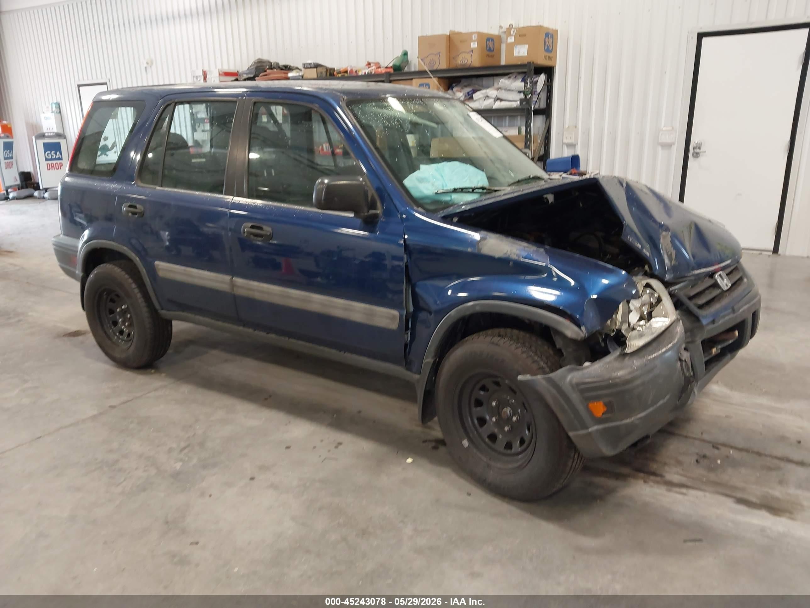 1999 Honda Cr-v Lx Blue vin: JHLRD2849XC016370
