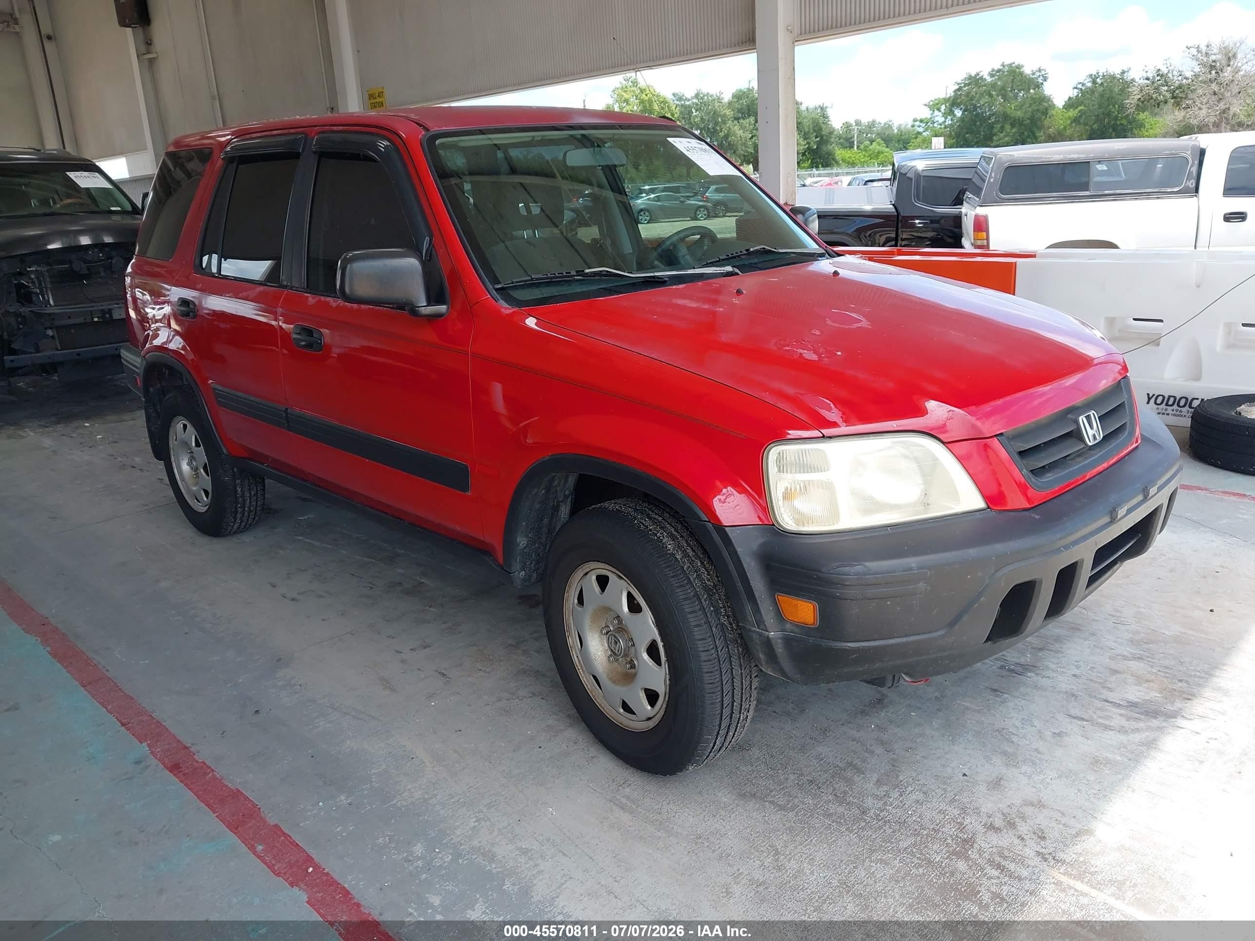 2001 Honda Cr-v Lx Red vin: JHLRD284X1S011949