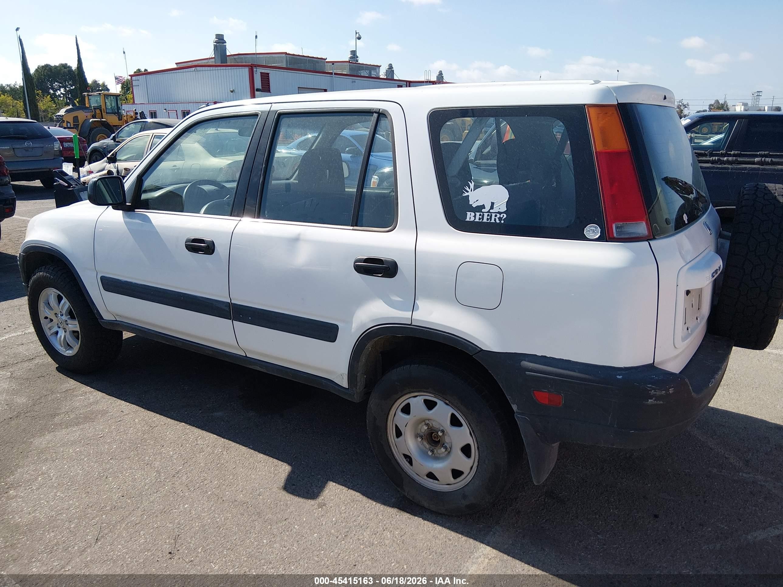 1999 Honda Cr-v Lx White vin: JHLRD284XXC014854