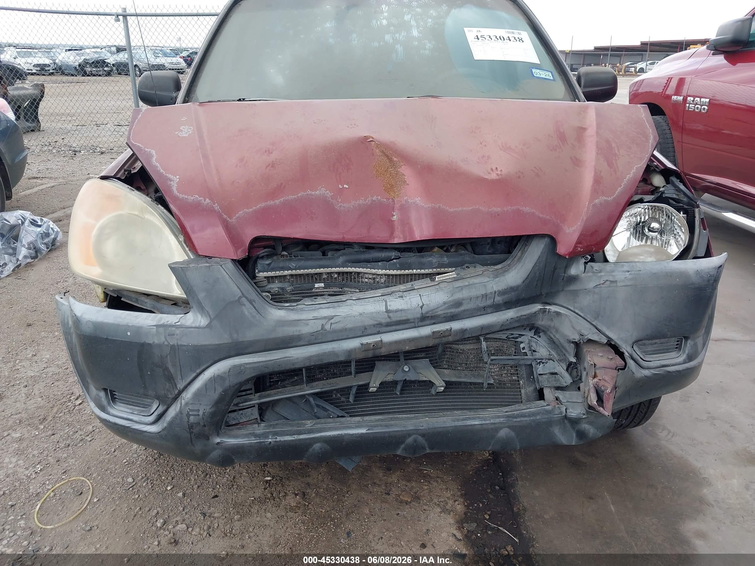 2003 Honda Cr-v Lx Бордовый vin: JHLRD68403C011270
