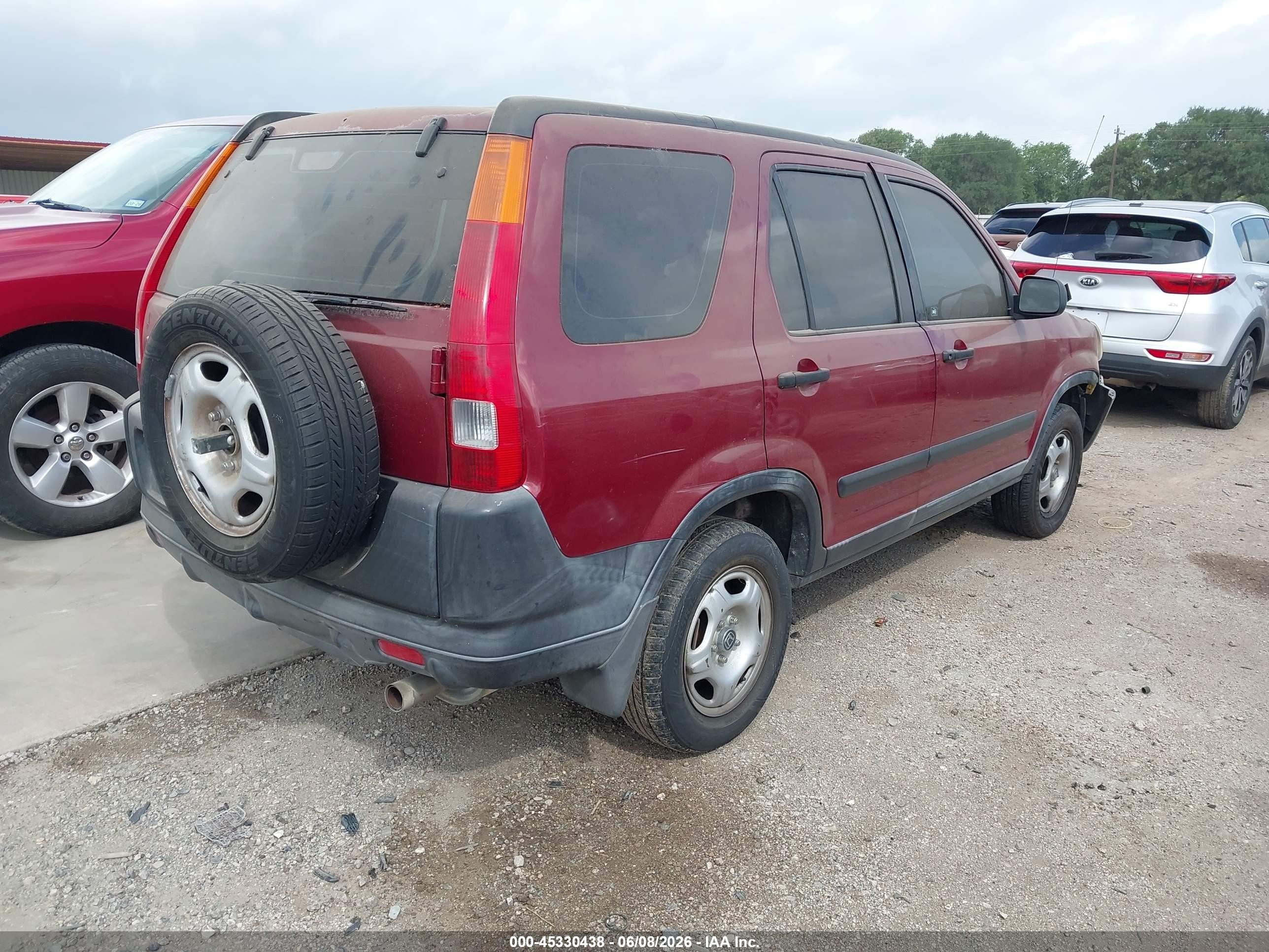 2003 Honda Cr-v Lx Бордовый vin: JHLRD68403C011270