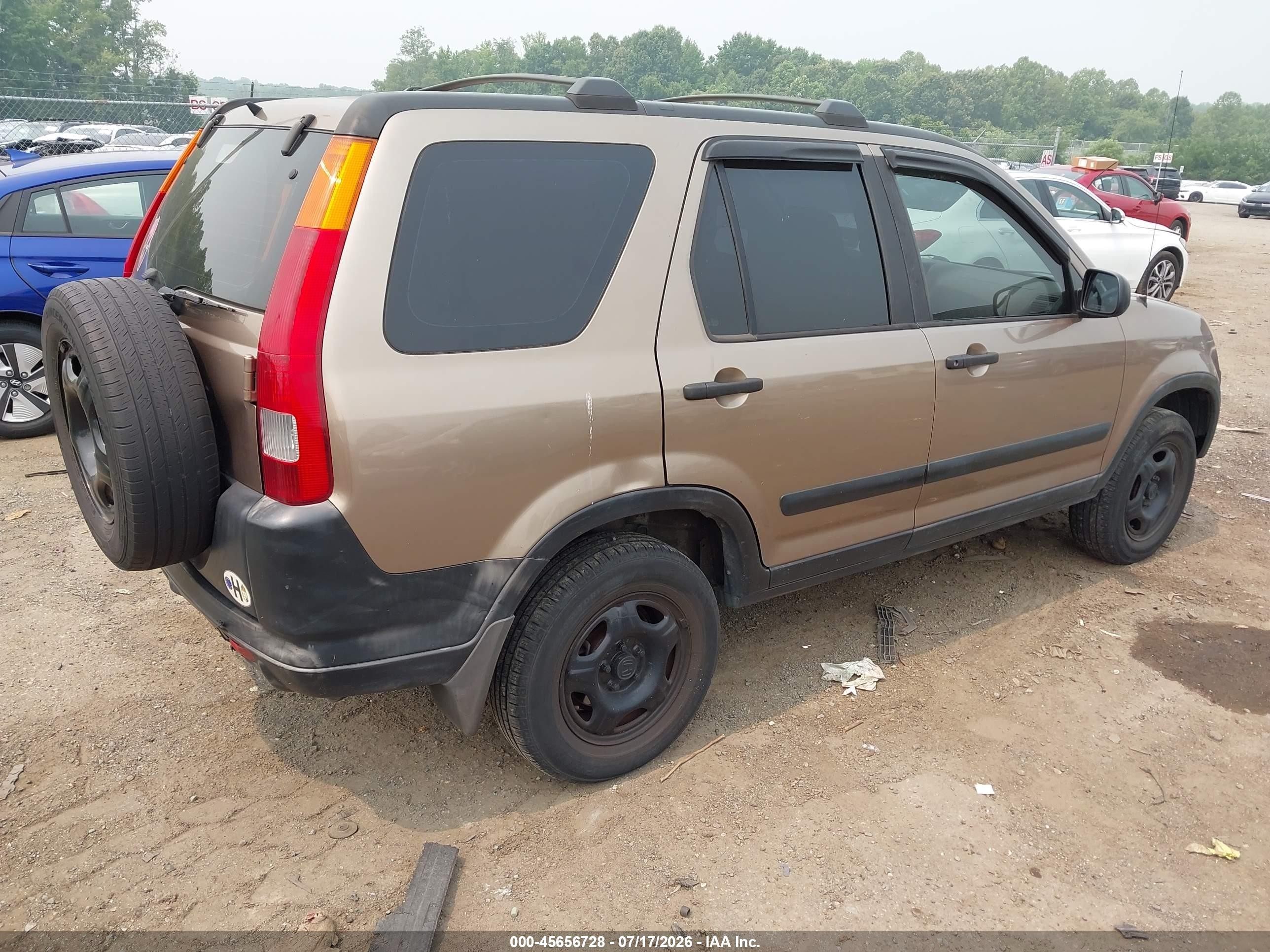 2002 Honda Cr-v Lx Brown vin: JHLRD68412C025211