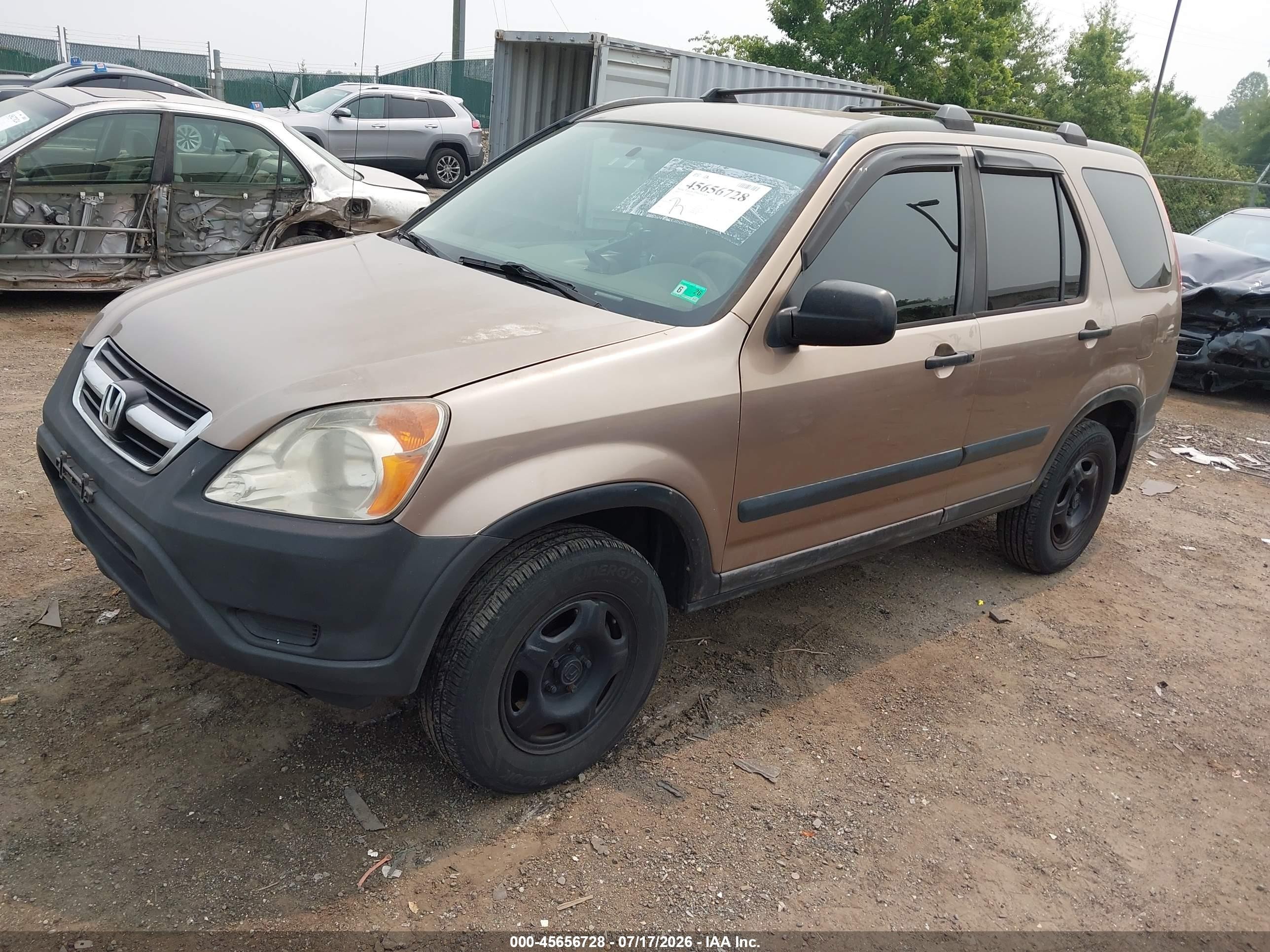 2002 Honda Cr-v Lx Brown vin: JHLRD68412C025211