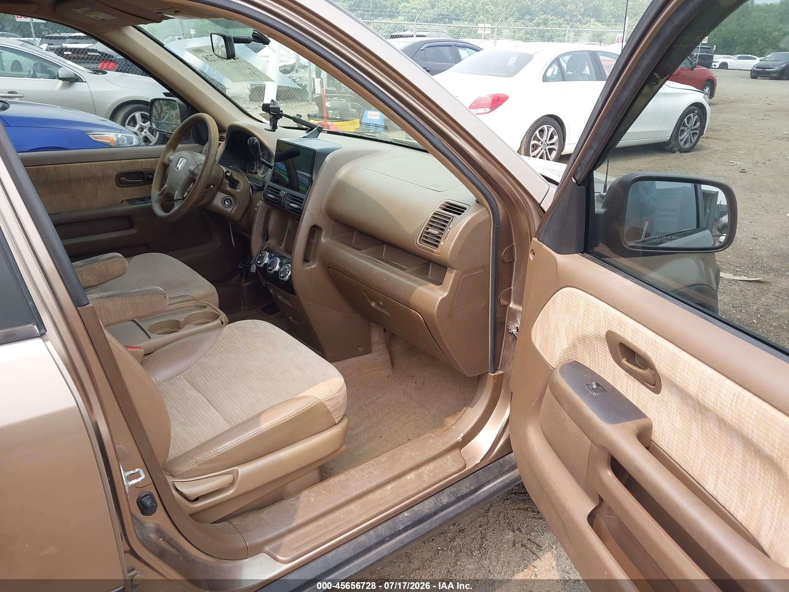 2002 Honda Cr-v Lx Brown vin: JHLRD68412C025211