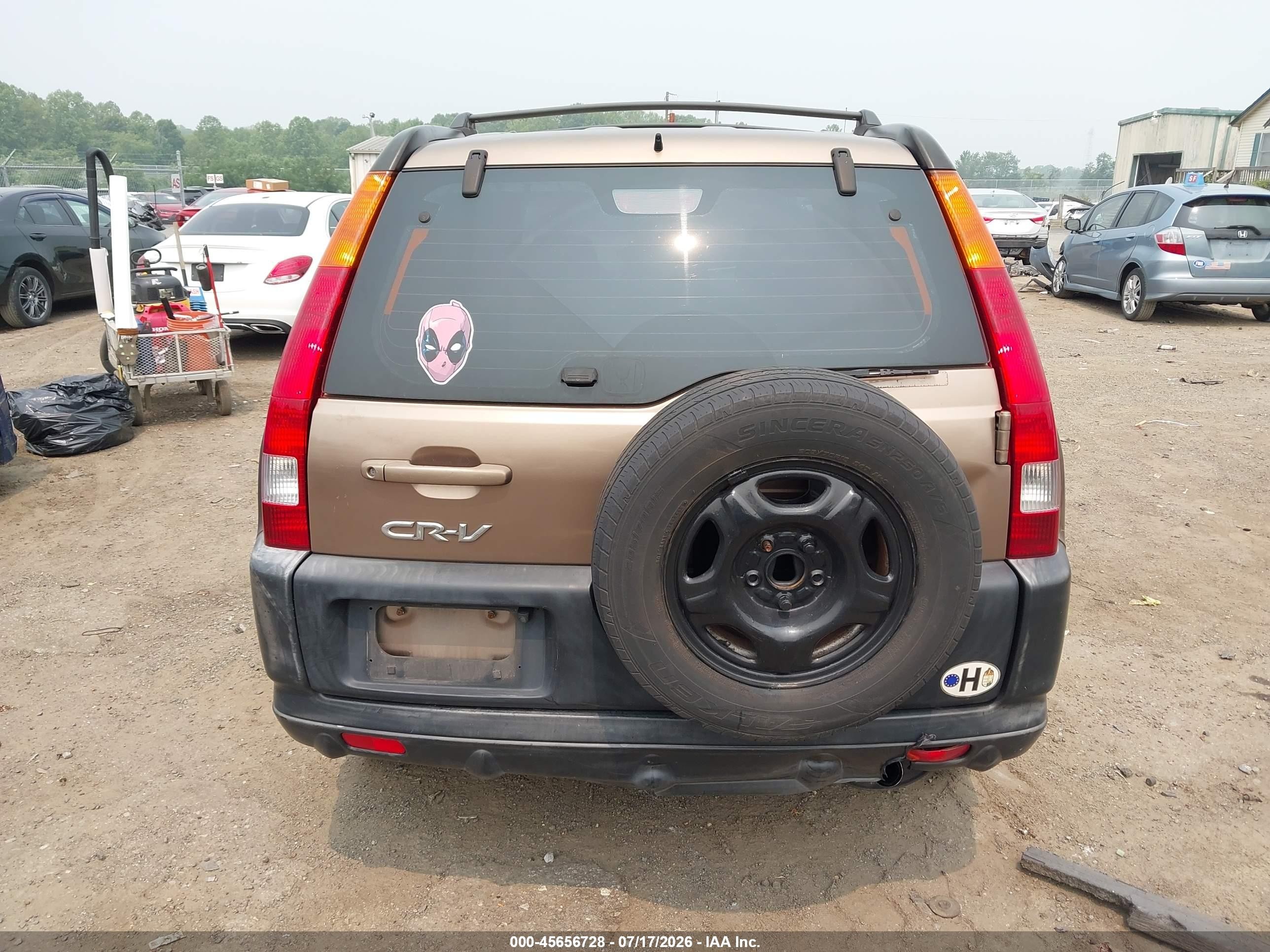 2002 Honda Cr-v Lx Brown vin: JHLRD68412C025211