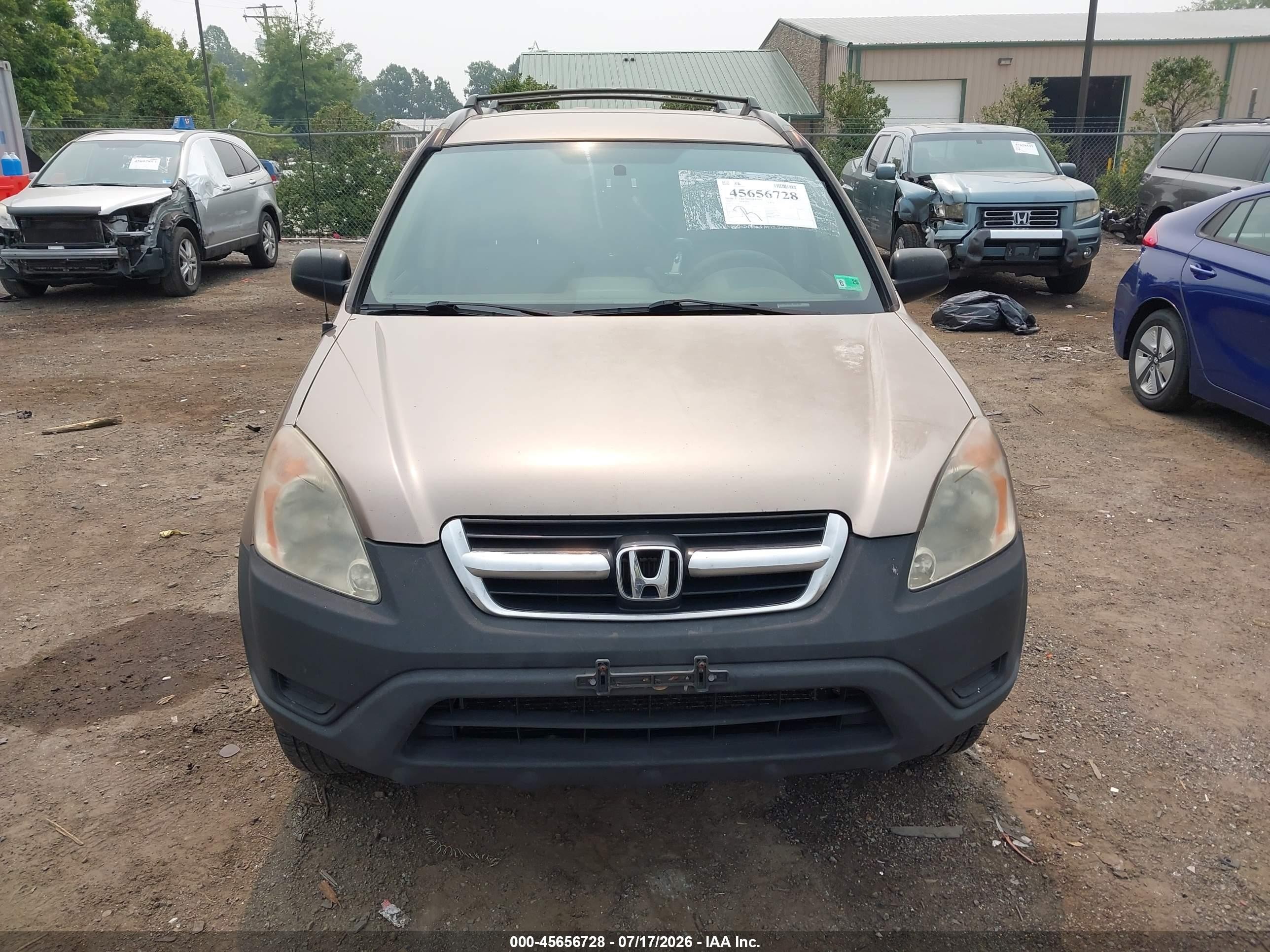2002 Honda Cr-v Lx Brown vin: JHLRD68412C025211