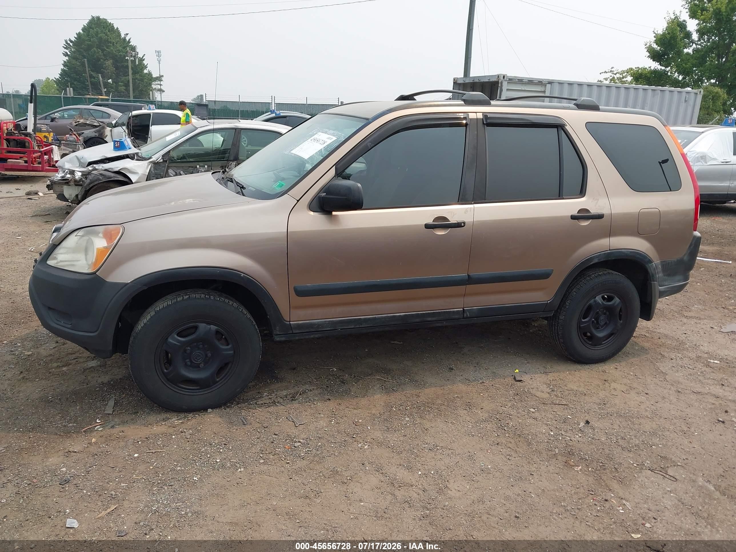 2002 Honda Cr-v Lx Brown vin: JHLRD68412C025211