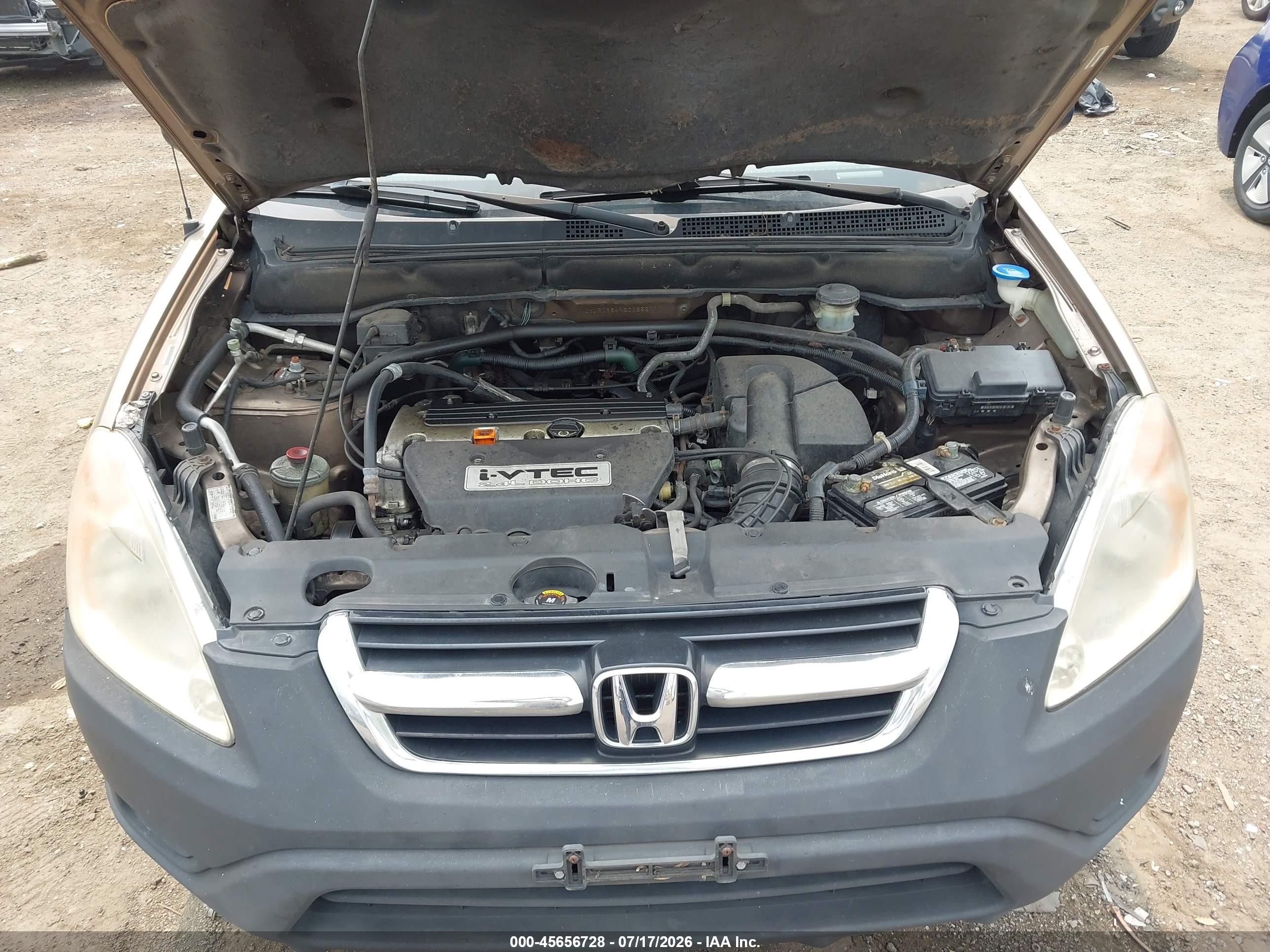 2002 Honda Cr-v Lx Brown vin: JHLRD68412C025211