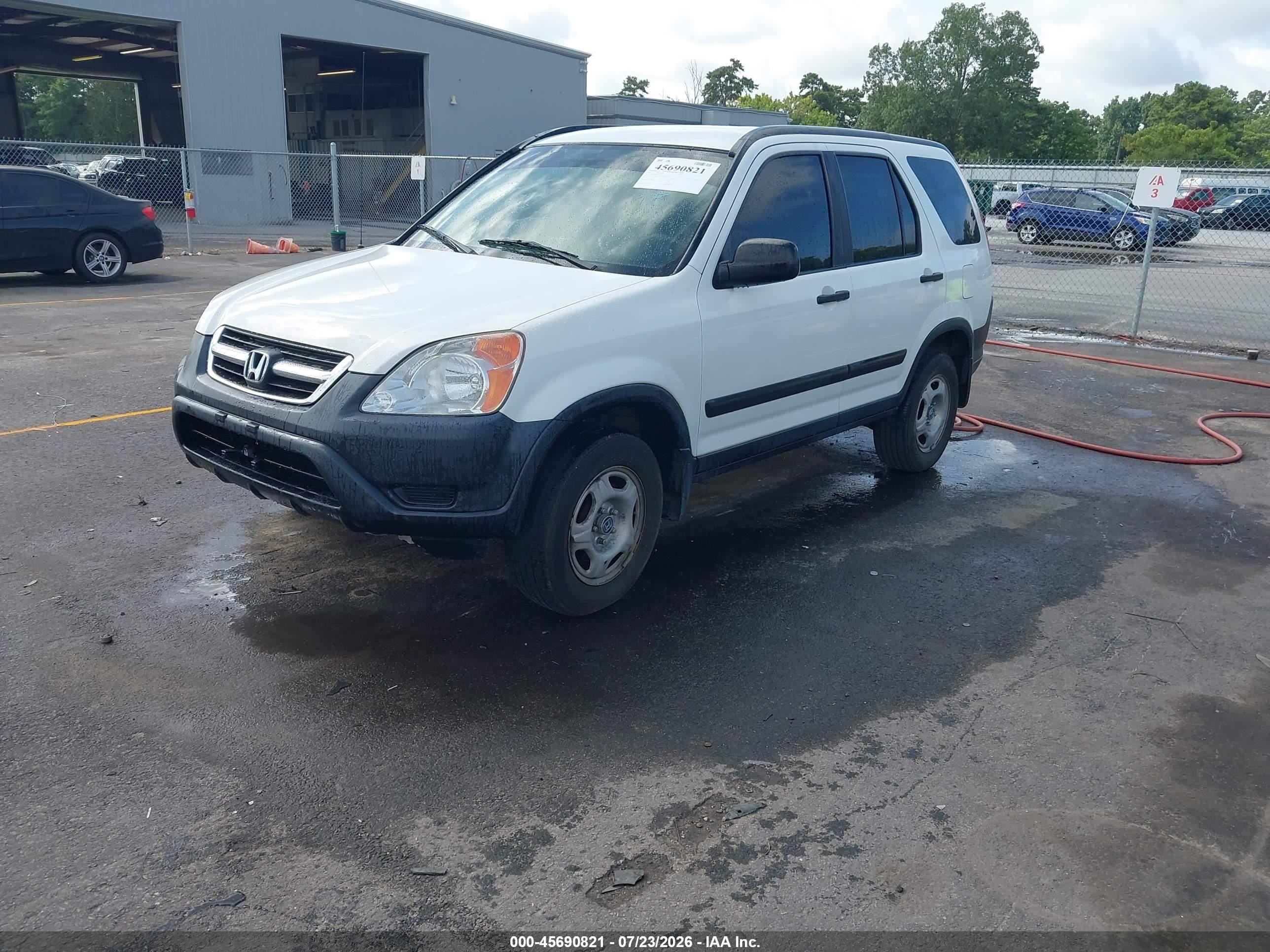 2003 Honda Cr-v Lx White vin: JHLRD68413C011407