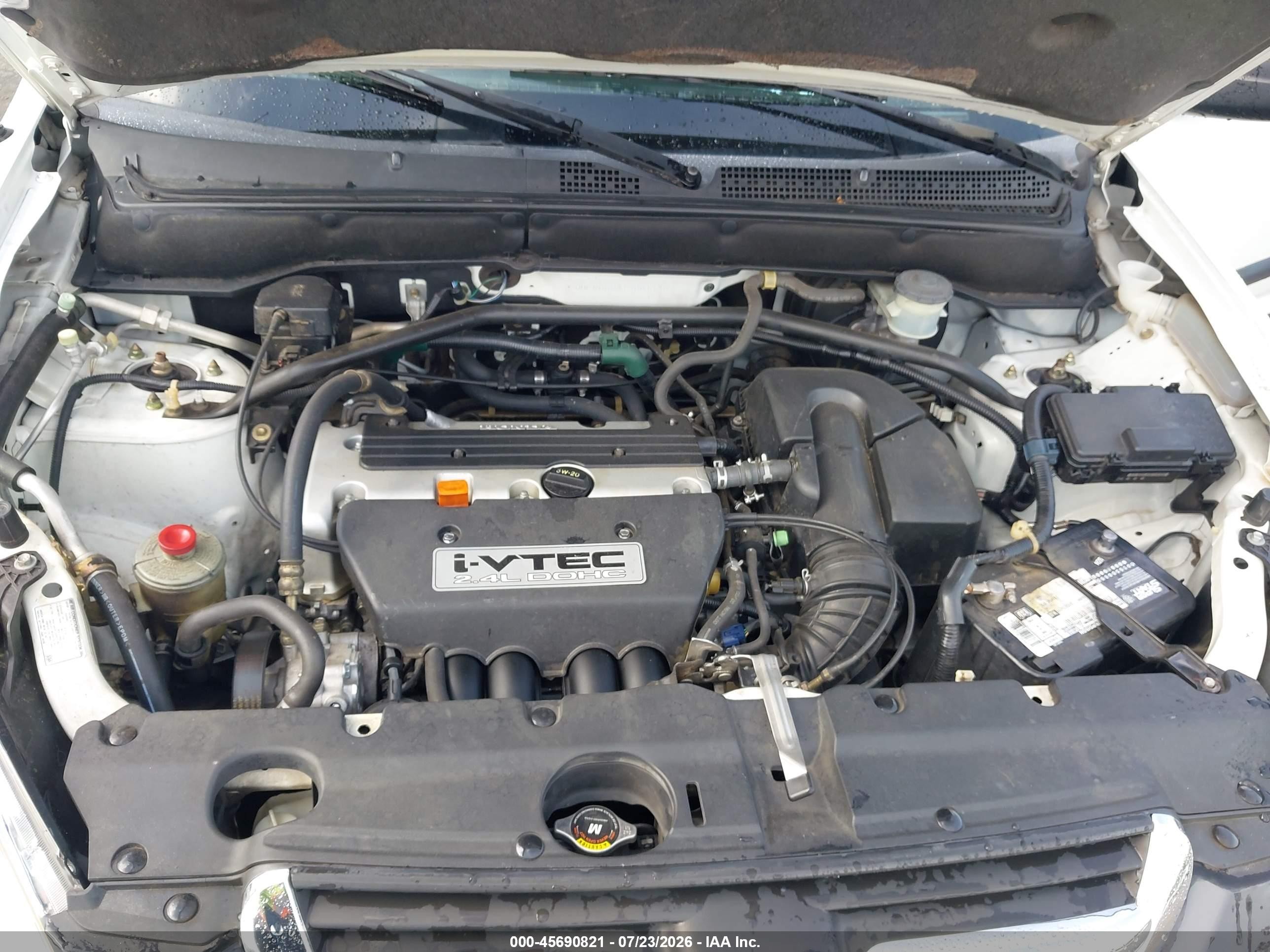2003 Honda Cr-v Lx White vin: JHLRD68413C011407