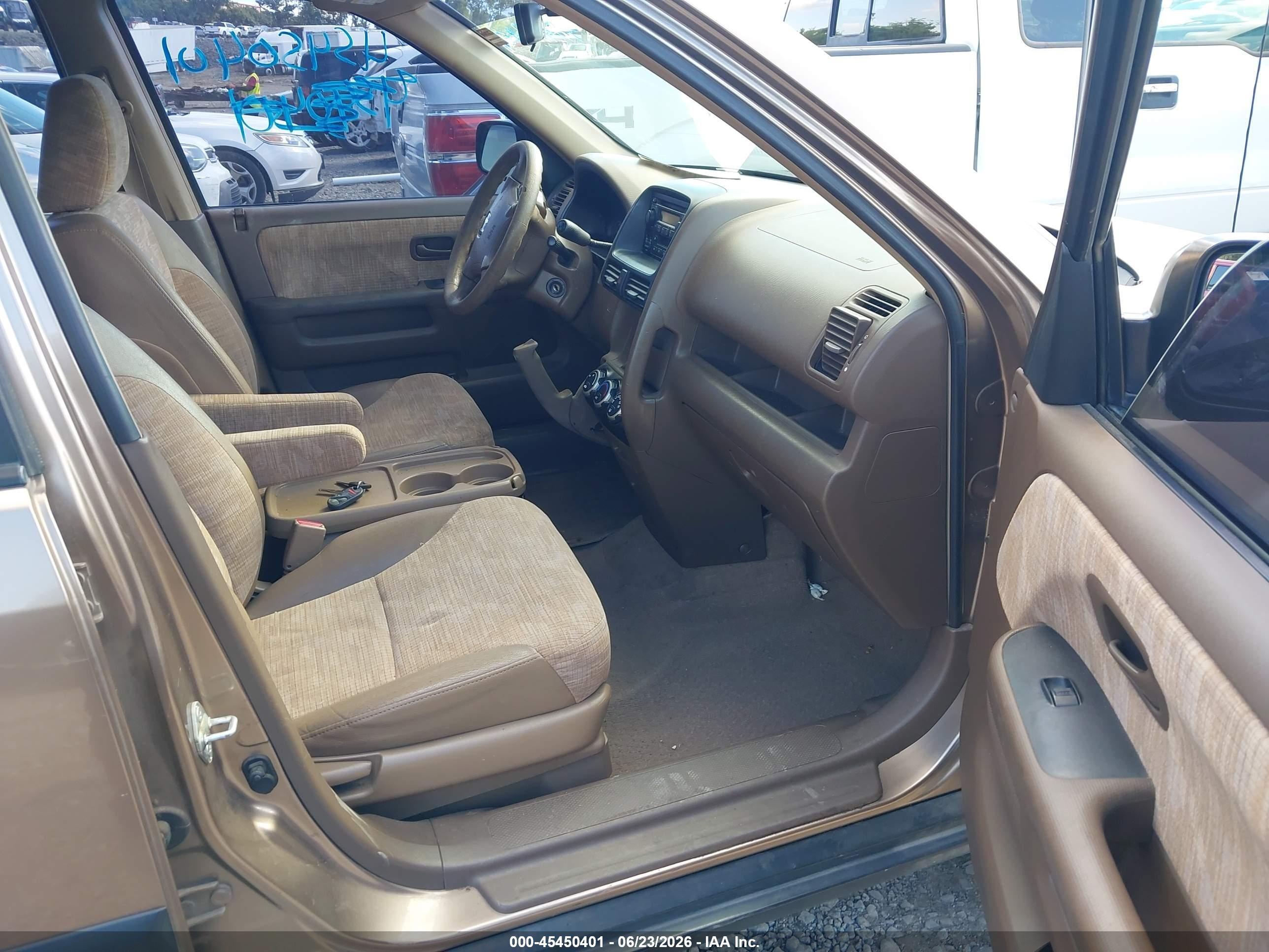 2003 Honda Cr-v Lx Dark Brown vin: JHLRD68413C015196