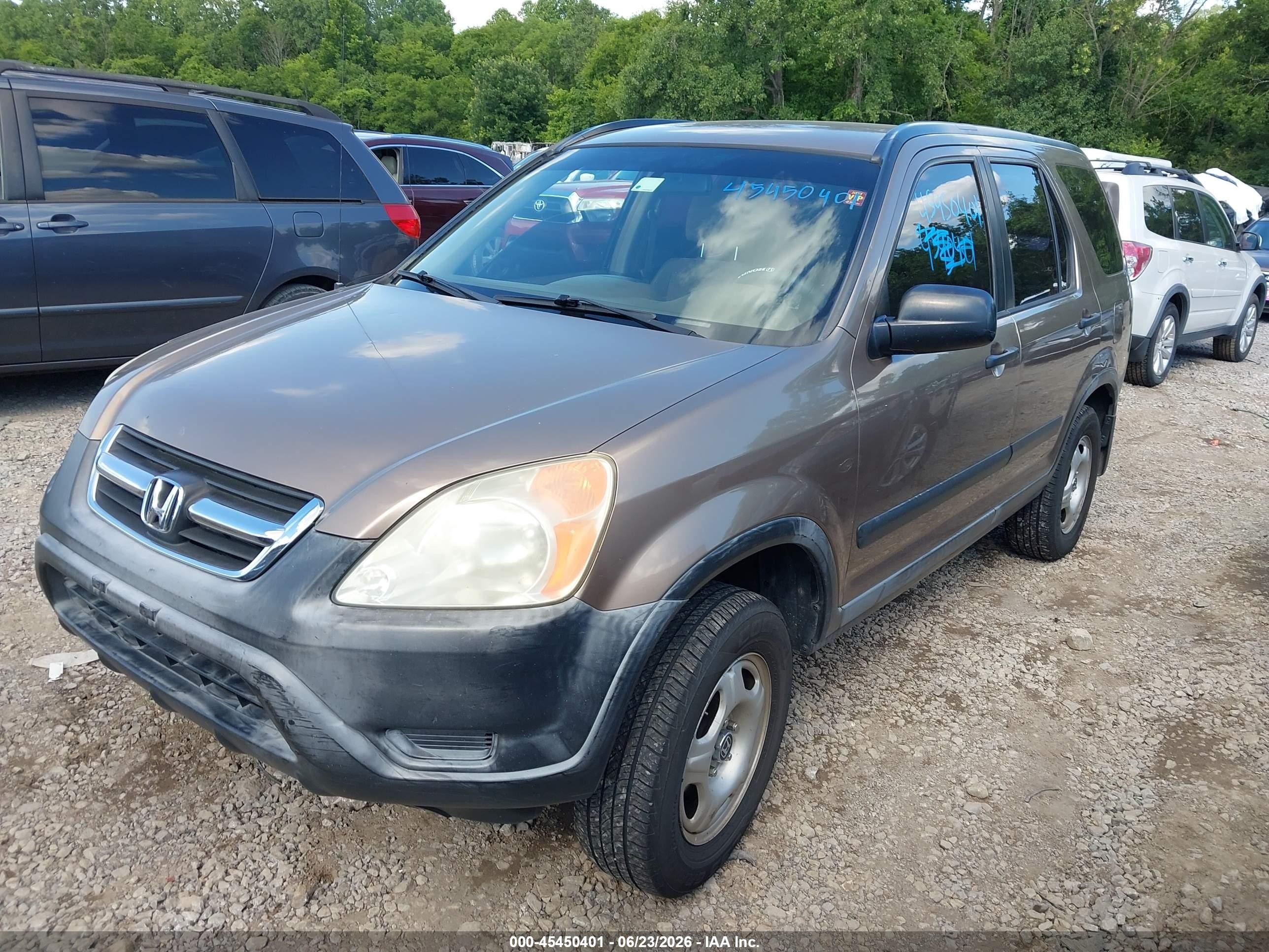 2003 Honda Cr-v Lx Dark Brown vin: JHLRD68413C015196