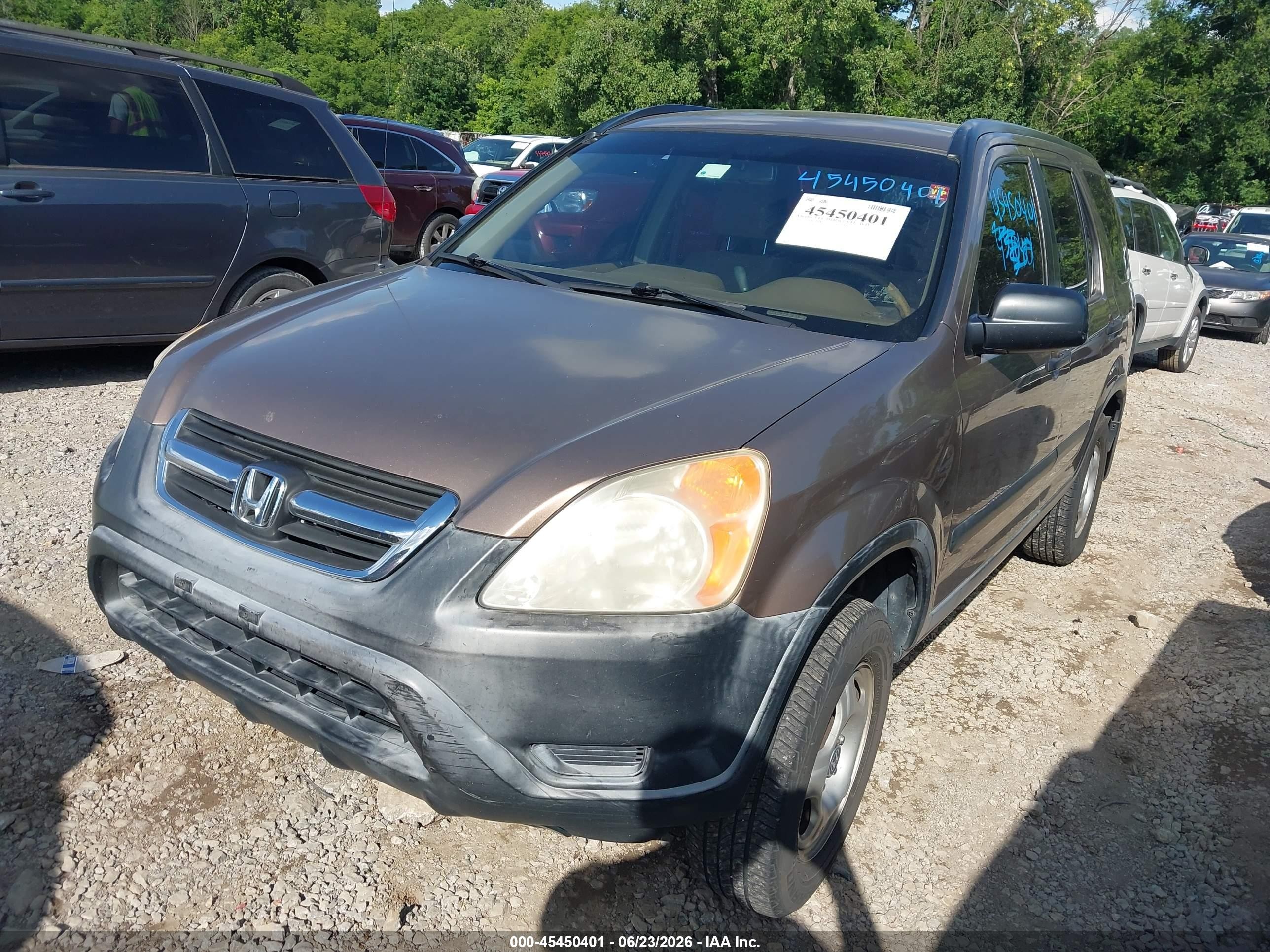 2003 Honda Cr-v Lx Dark Brown vin: JHLRD68413C015196