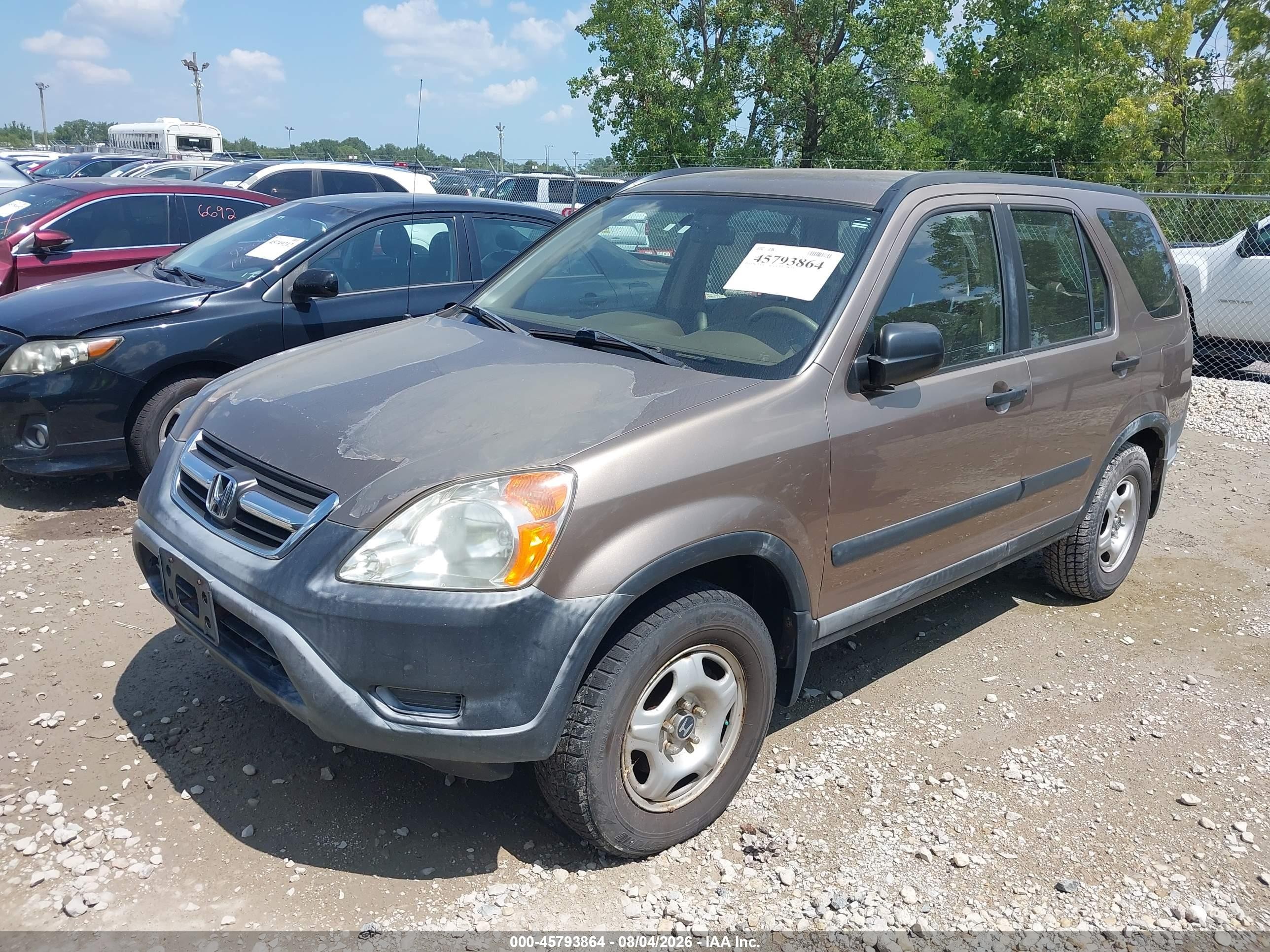 2003 Honda Cr-v Lx Brown vin: JHLRD68413C017188