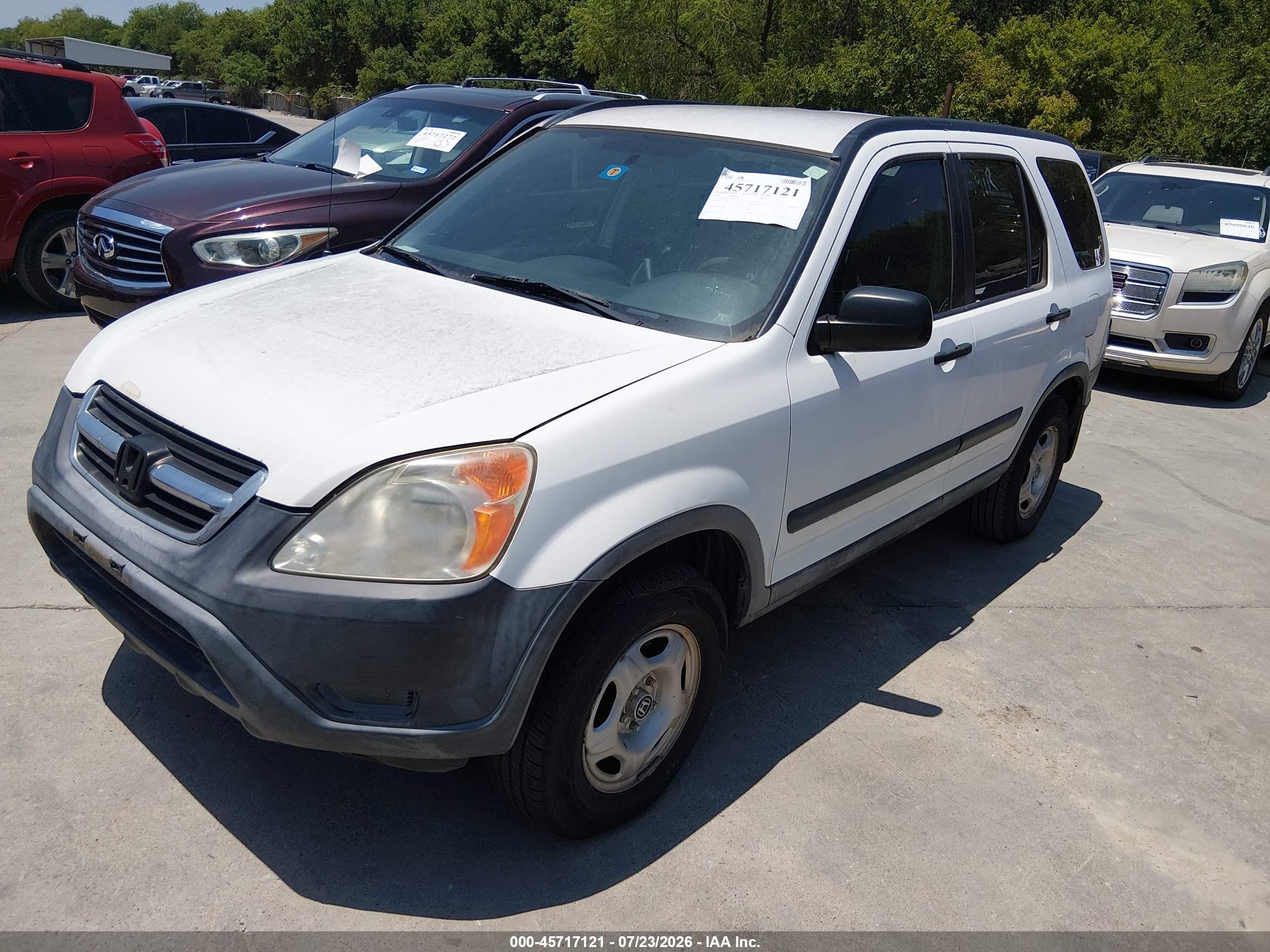 2004 Honda Cr-v Lx White vin: JHLRD68414C003079