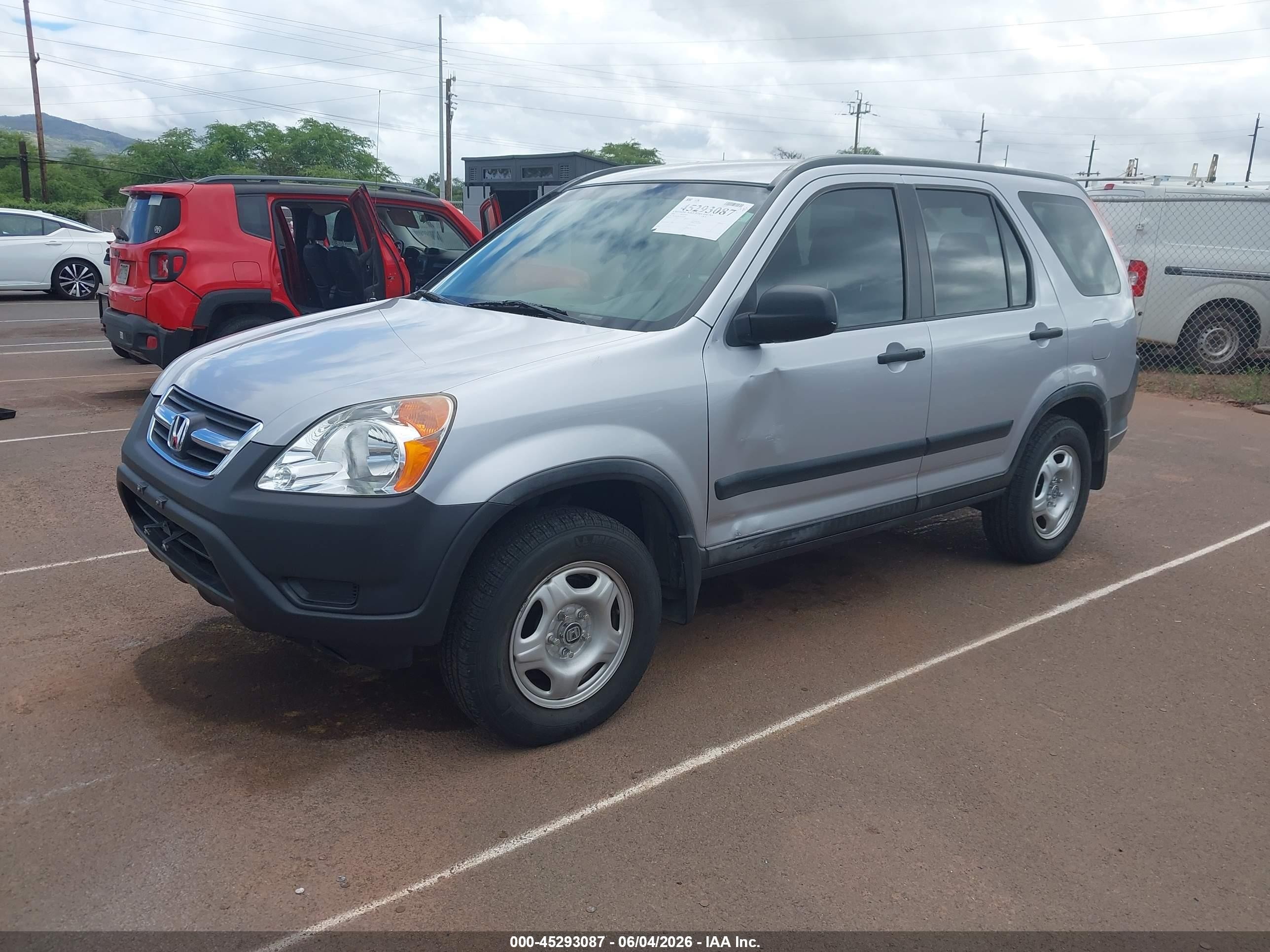 2004 Honda Cr-v Lx Silver vin: JHLRD68414C013000