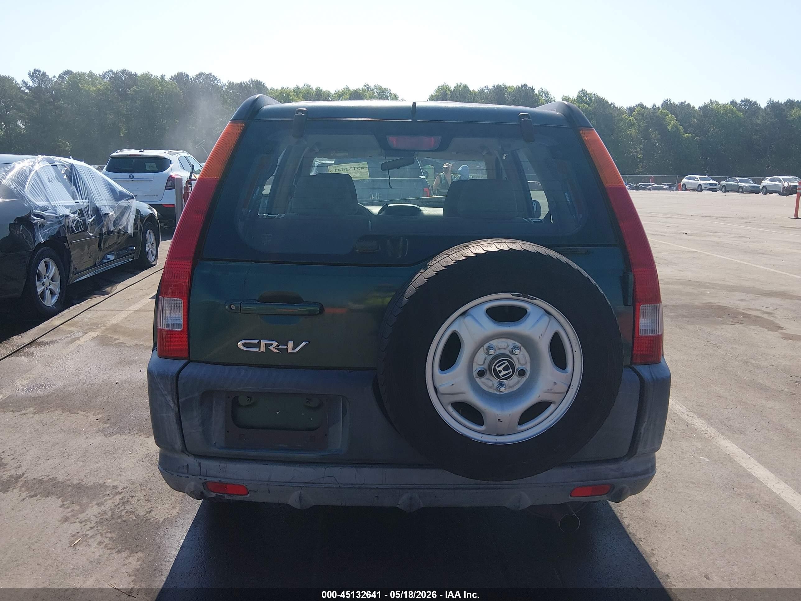 2002 Honda Cr-v Lx Green vin: JHLRD68422C003055