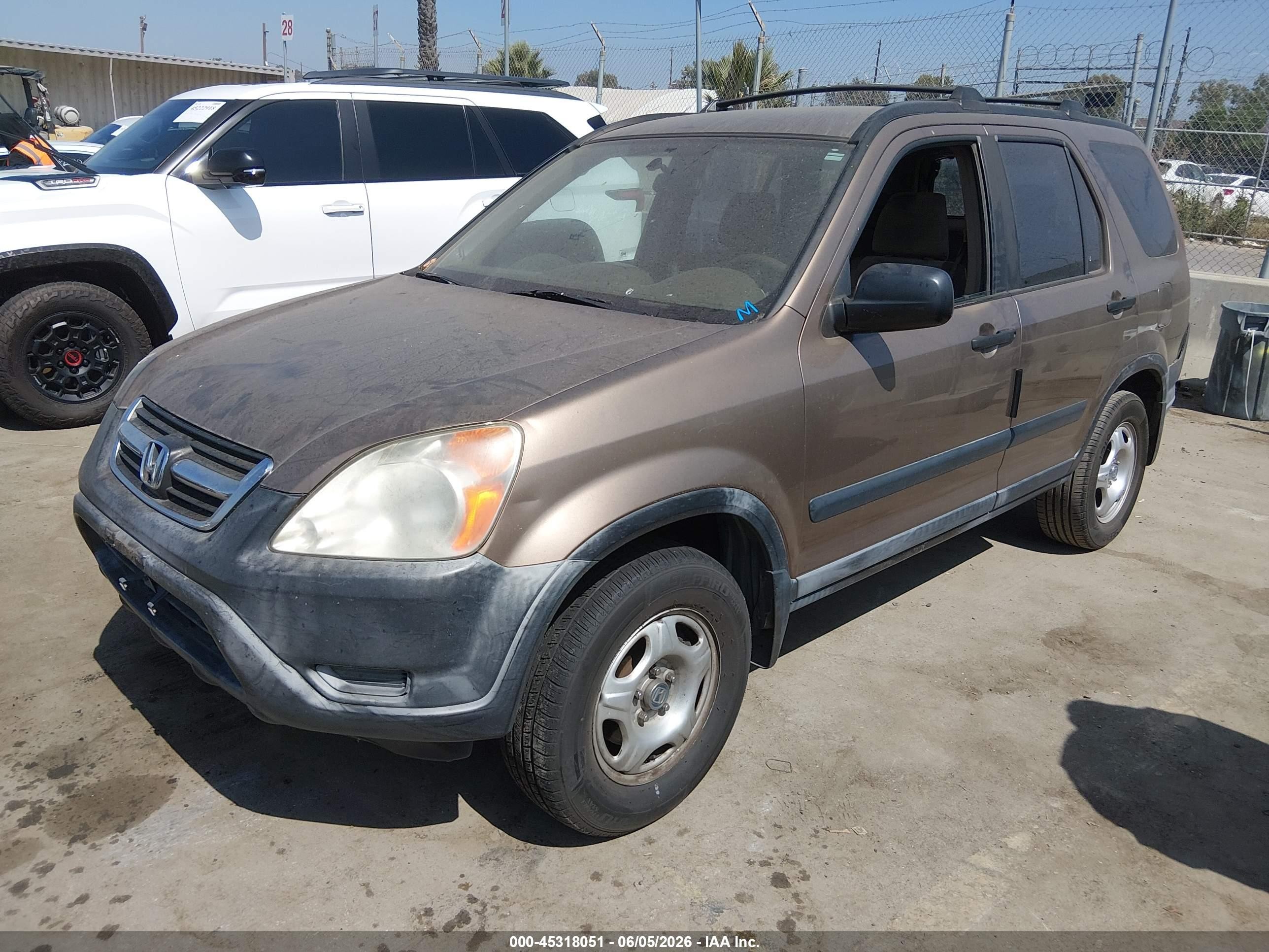 2002 Honda Cr-v Lx Brown vin: JHLRD68422C021748