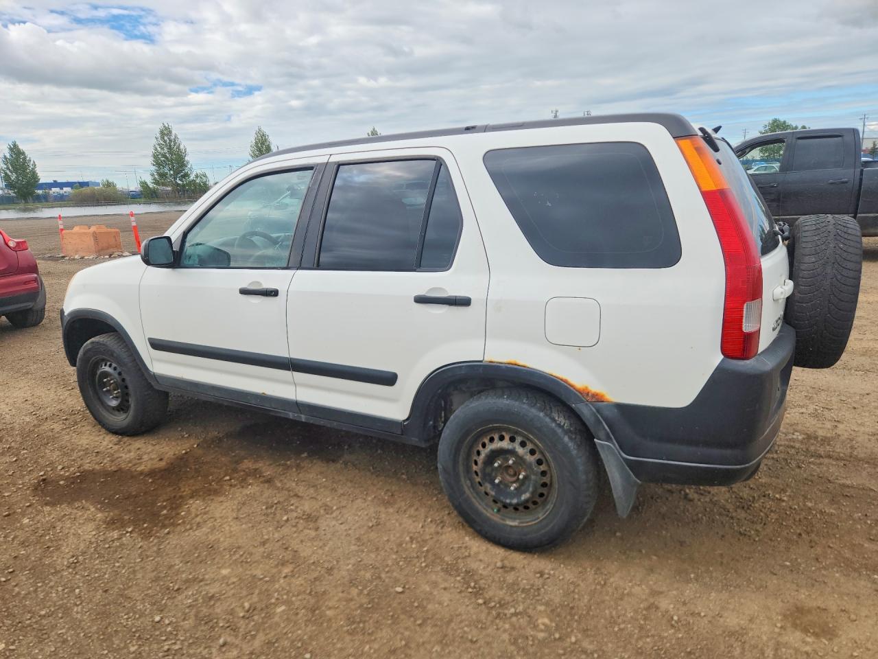 2003 Honda Cr-v Lx White vin: JHLRD68423C004367