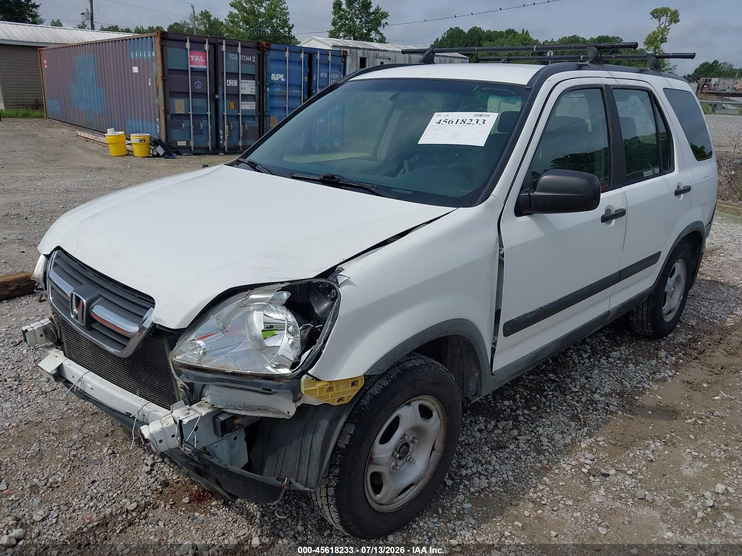 2004 Honda Cr-v Lx White vin: JHLRD68434C024368