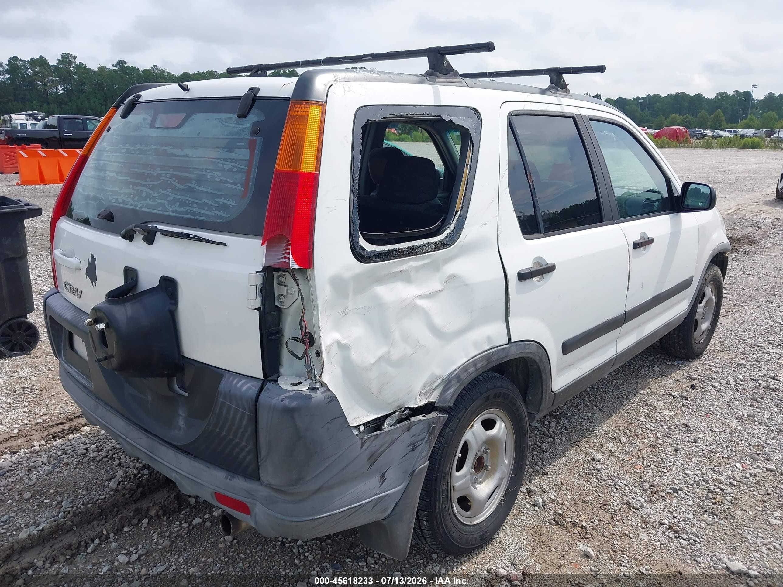 2004 Honda Cr-v Lx White vin: JHLRD68434C024368