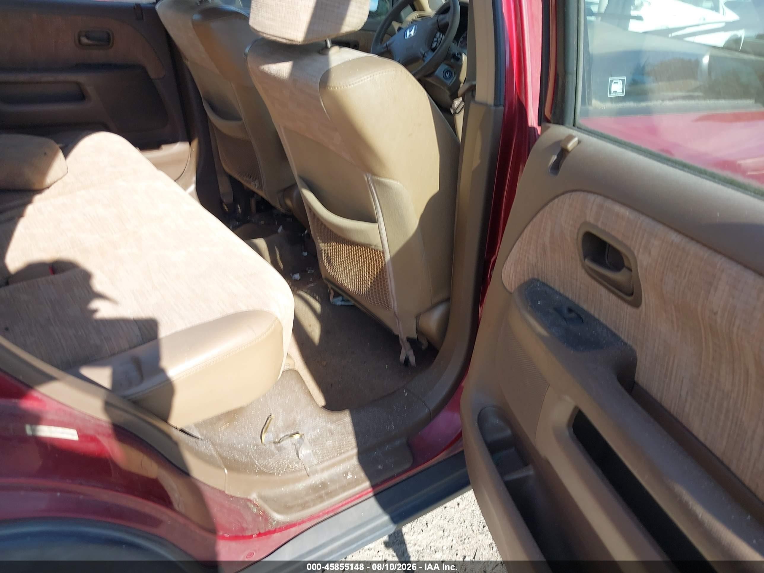 2002 Honda Cr-v Lx Burgundy vin: JHLRD68442C007429