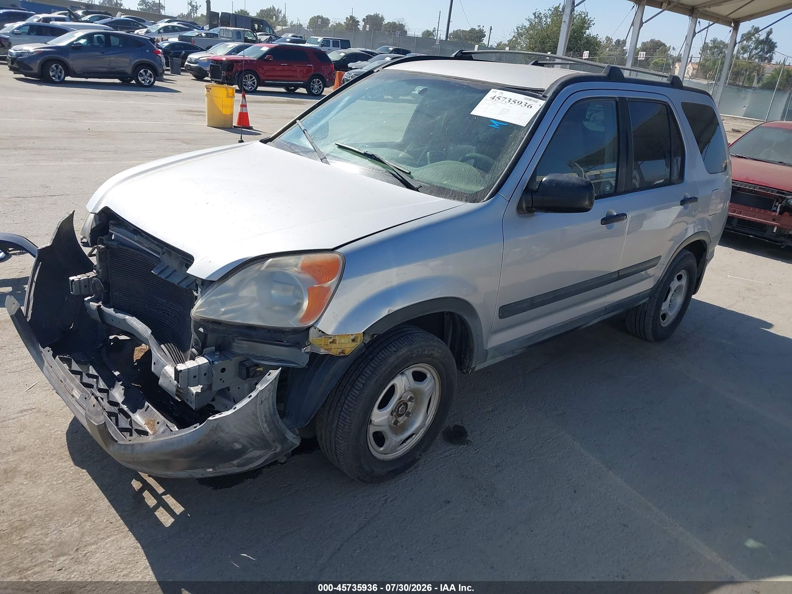 2002 Honda Cr-v Lx Silver vin: JHLRD68442C015580