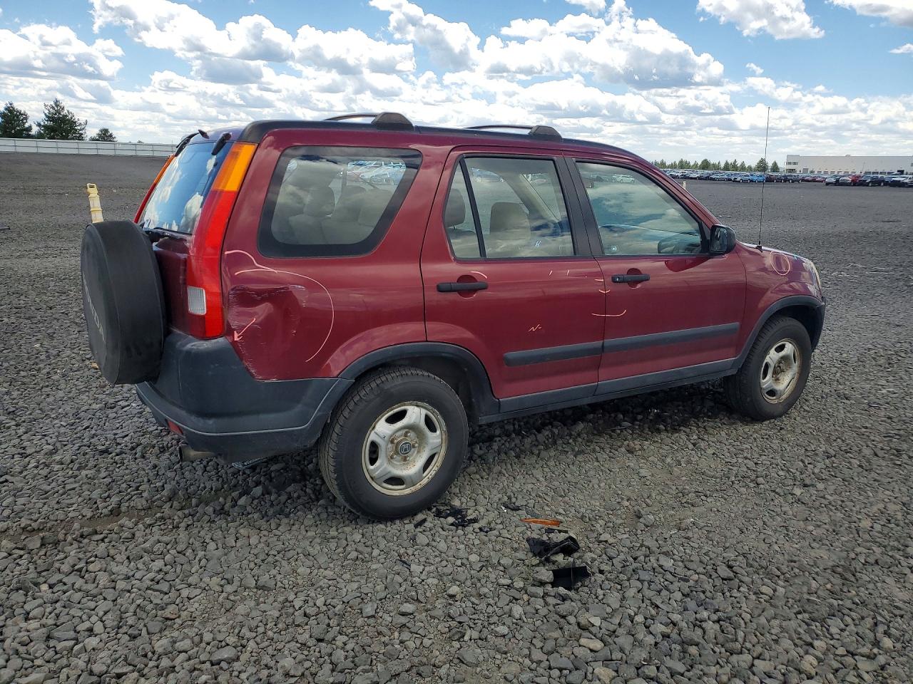 2003 Honda Cr-v Lx Burgundy vin: JHLRD68453C019218