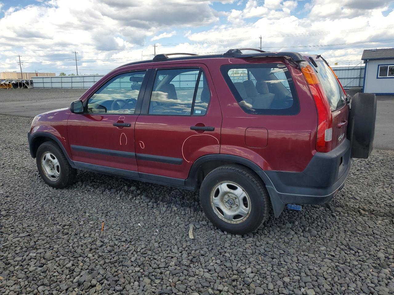 2003 Honda Cr-v Lx Burgundy vin: JHLRD68453C019218