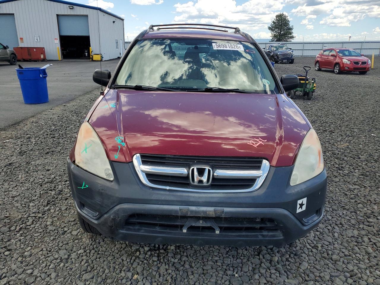 2003 Honda Cr-v Lx Burgundy vin: JHLRD68453C019218