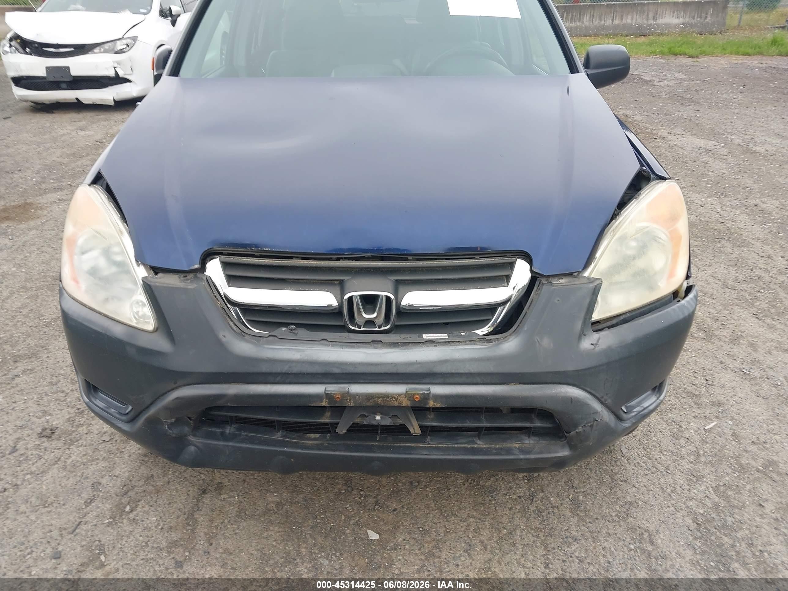 2003 Honda Cr-v Lx Blue vin: JHLRD68463C012228
