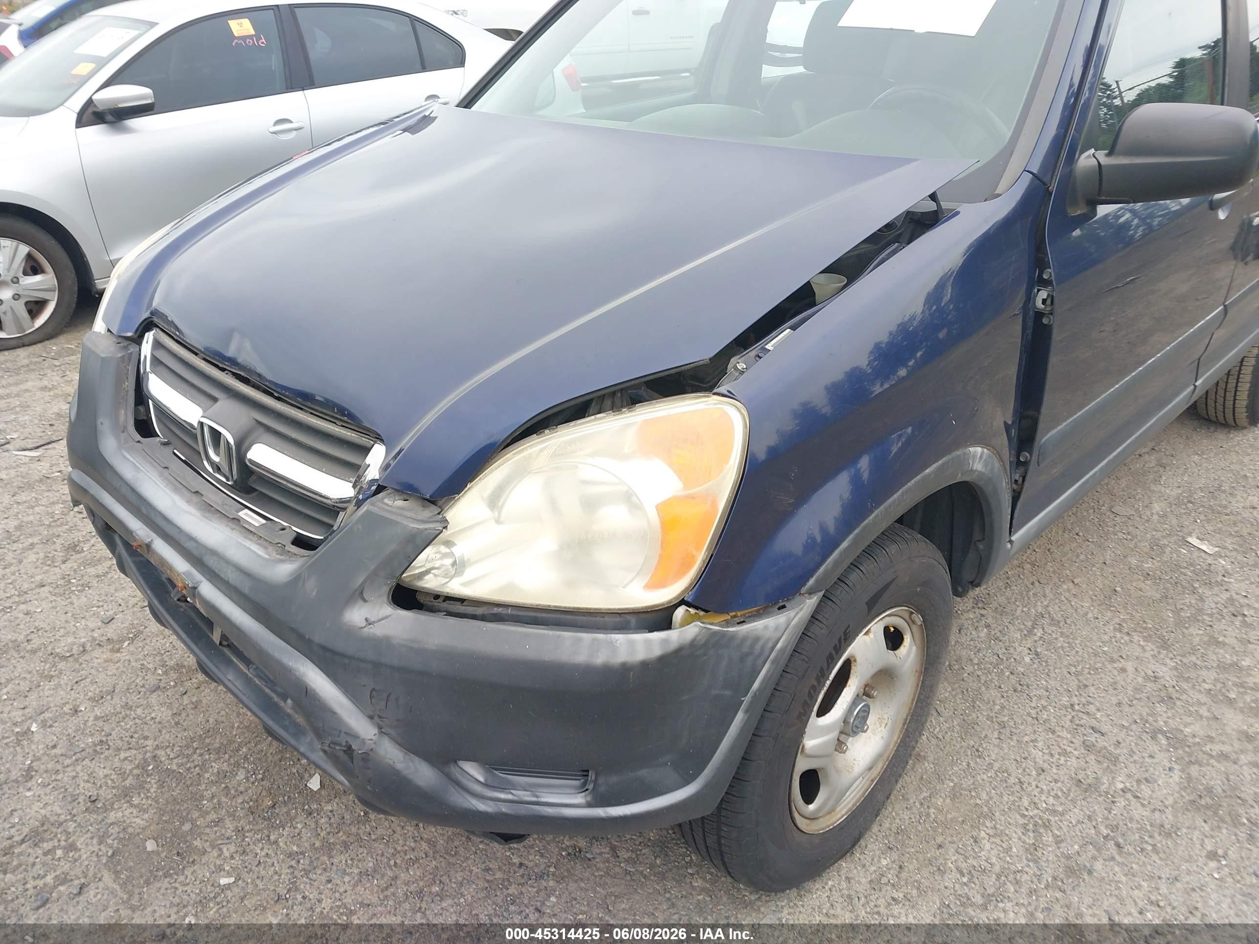 2003 Honda Cr-v Lx Blue vin: JHLRD68463C012228