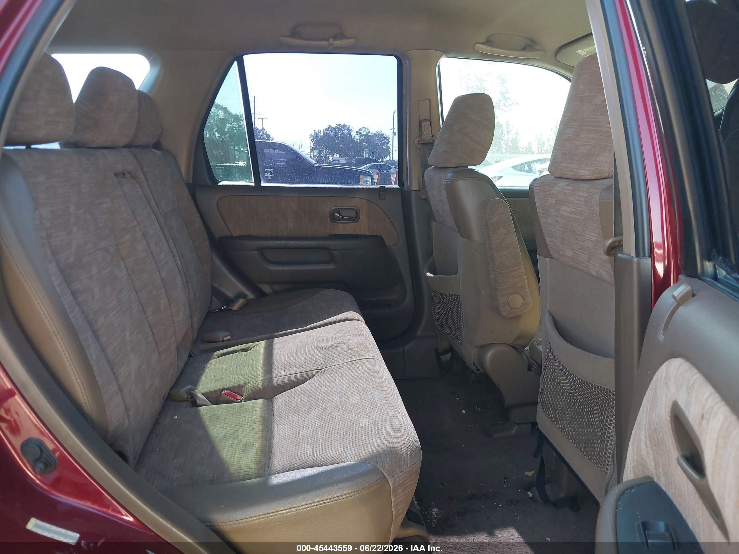 2003 Honda Cr-v Lx Burgundy vin: JHLRD68463C016229