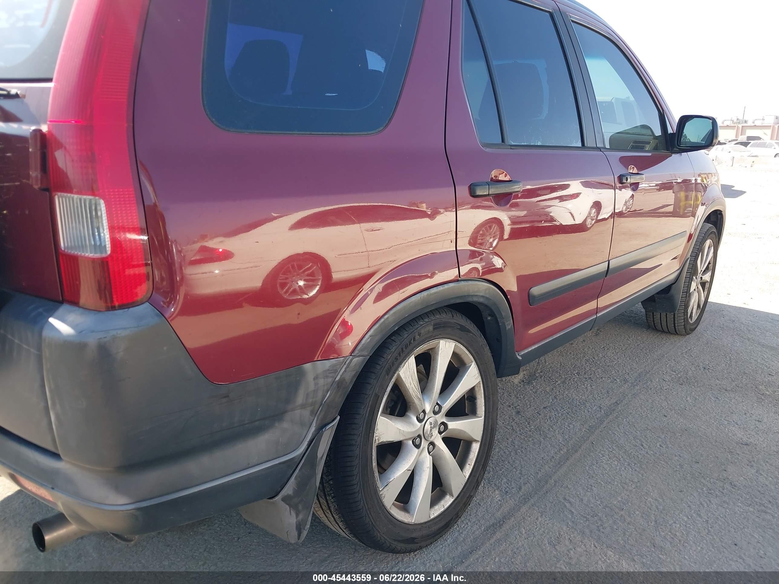 2003 Honda Cr-v Lx Burgundy vin: JHLRD68463C016229