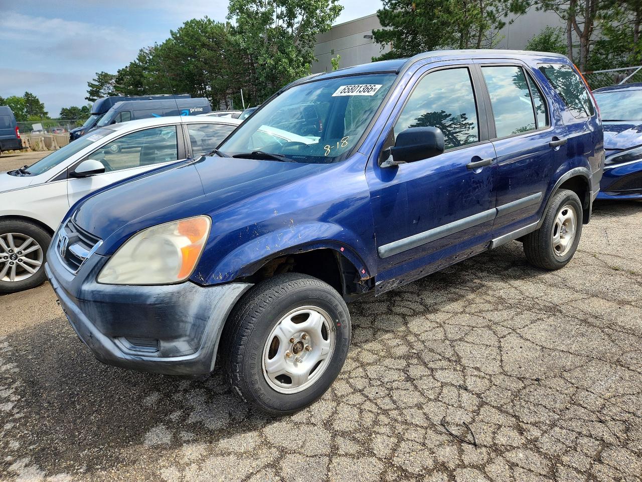2003 Honda Cr-v Lx Blue vin: JHLRD68463C016621