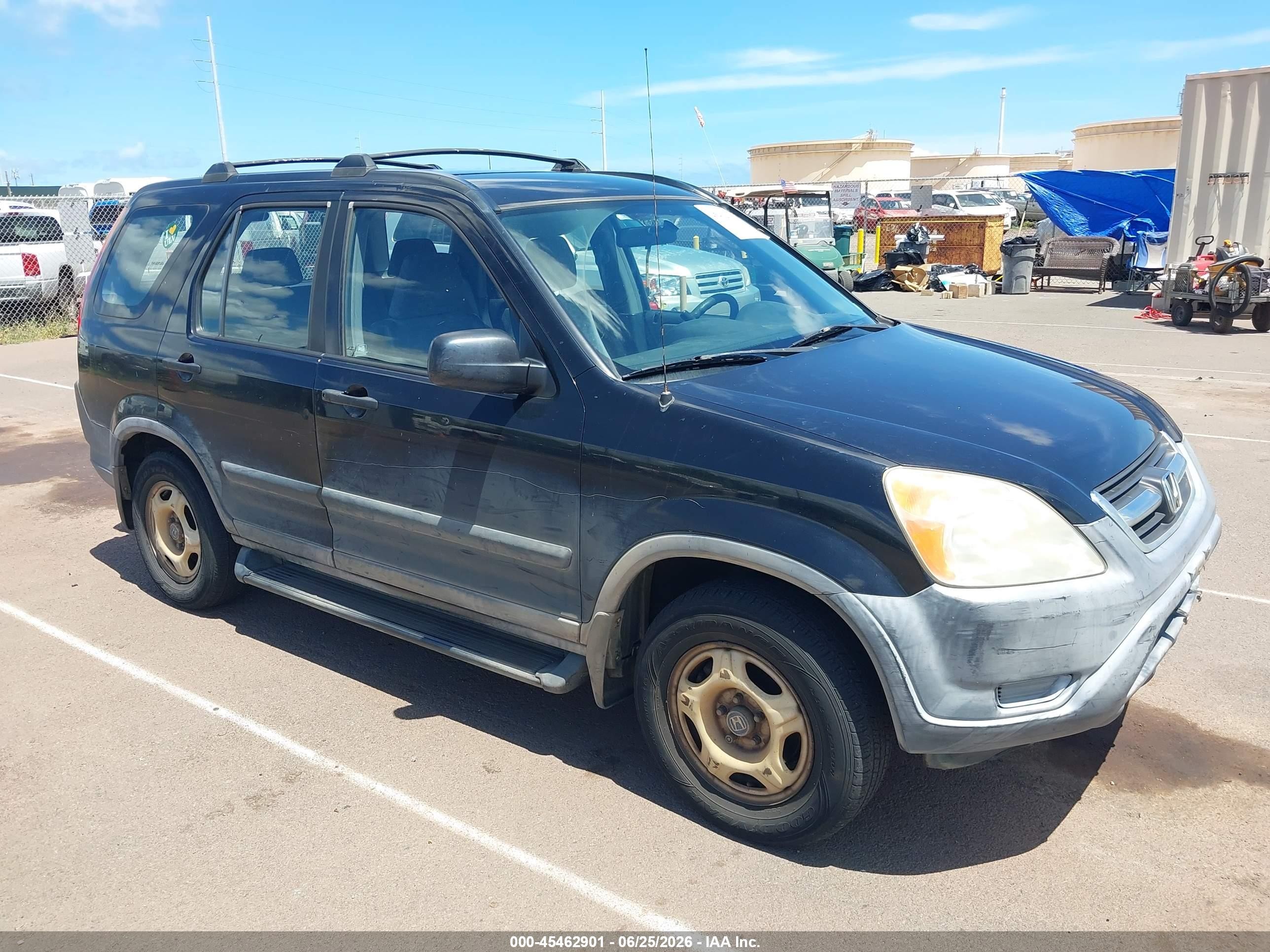 2004 Honda Cr-v Lx Black vin: JHLRD68464C014725