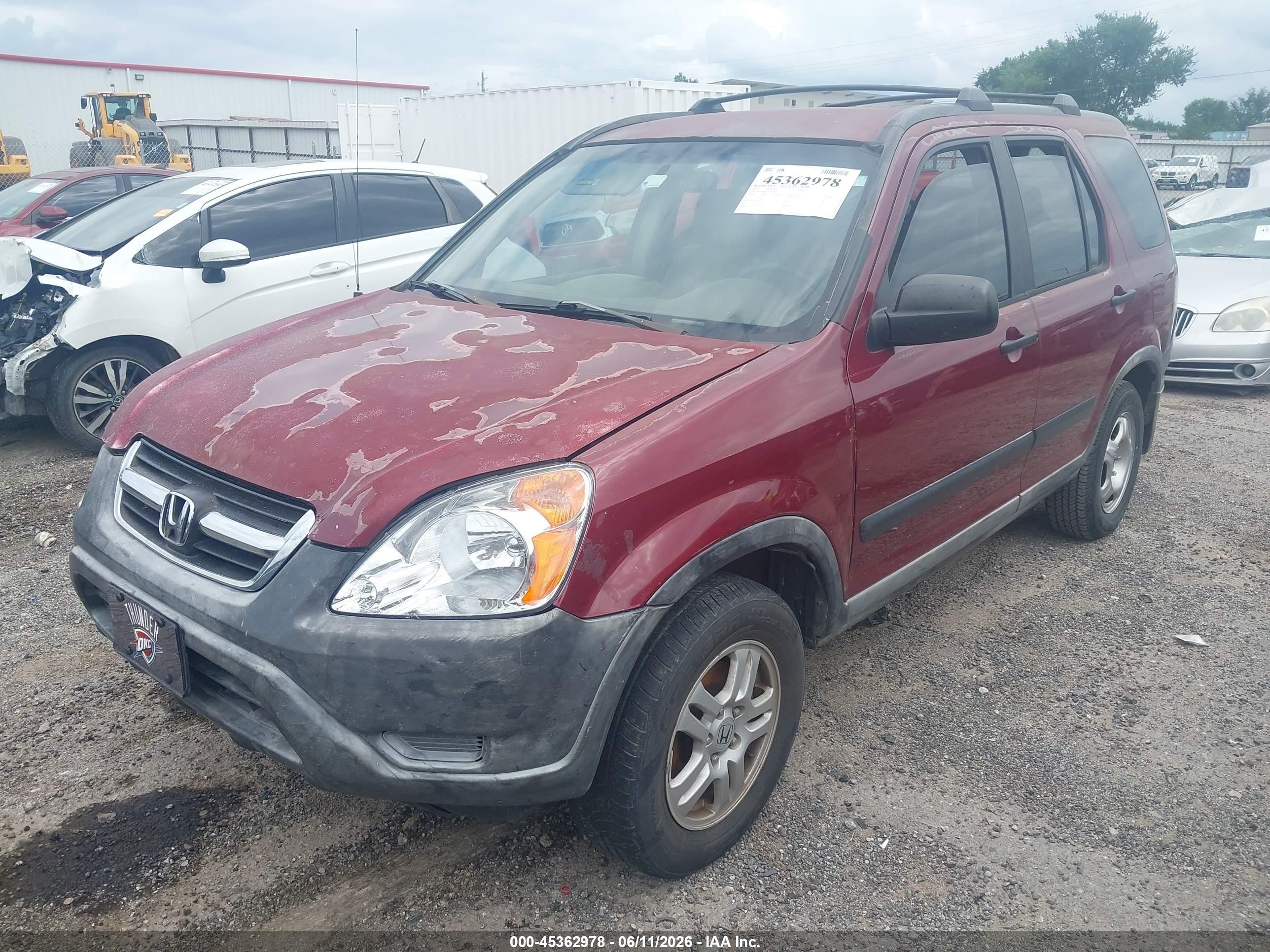 2003 Honda Cr-v Lx Maroon vin: JHLRD68473C010584