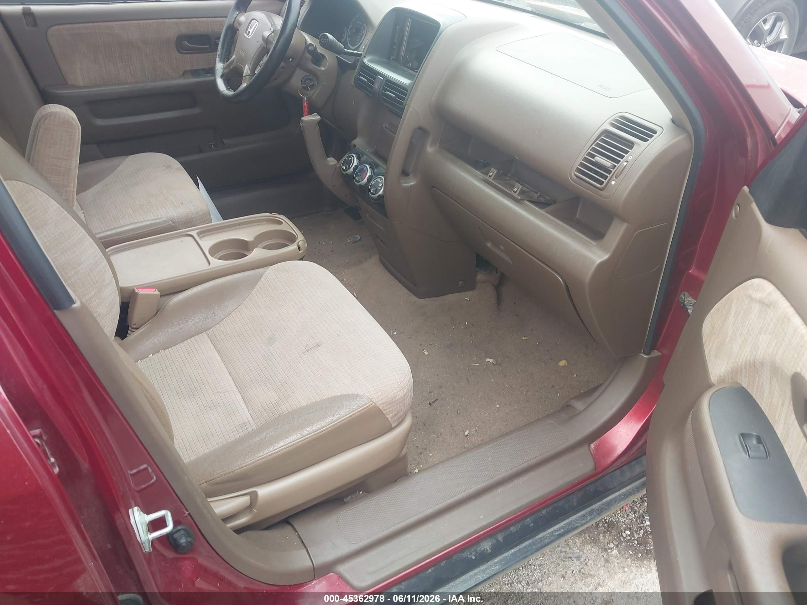 2003 Honda Cr-v Lx Maroon vin: JHLRD68473C010584
