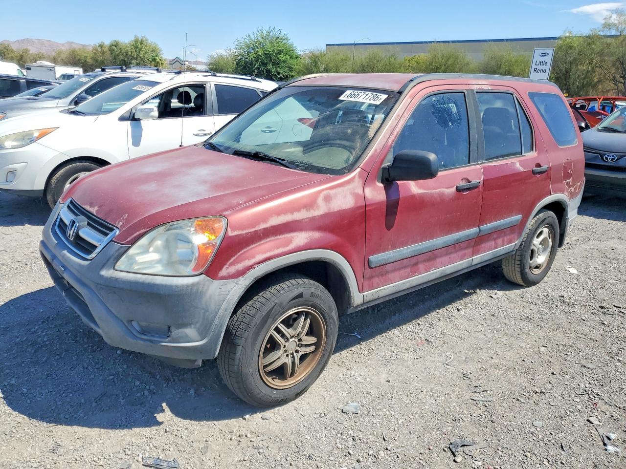 2004 Honda Cr-v Lx Red vin: JHLRD68474C020002
