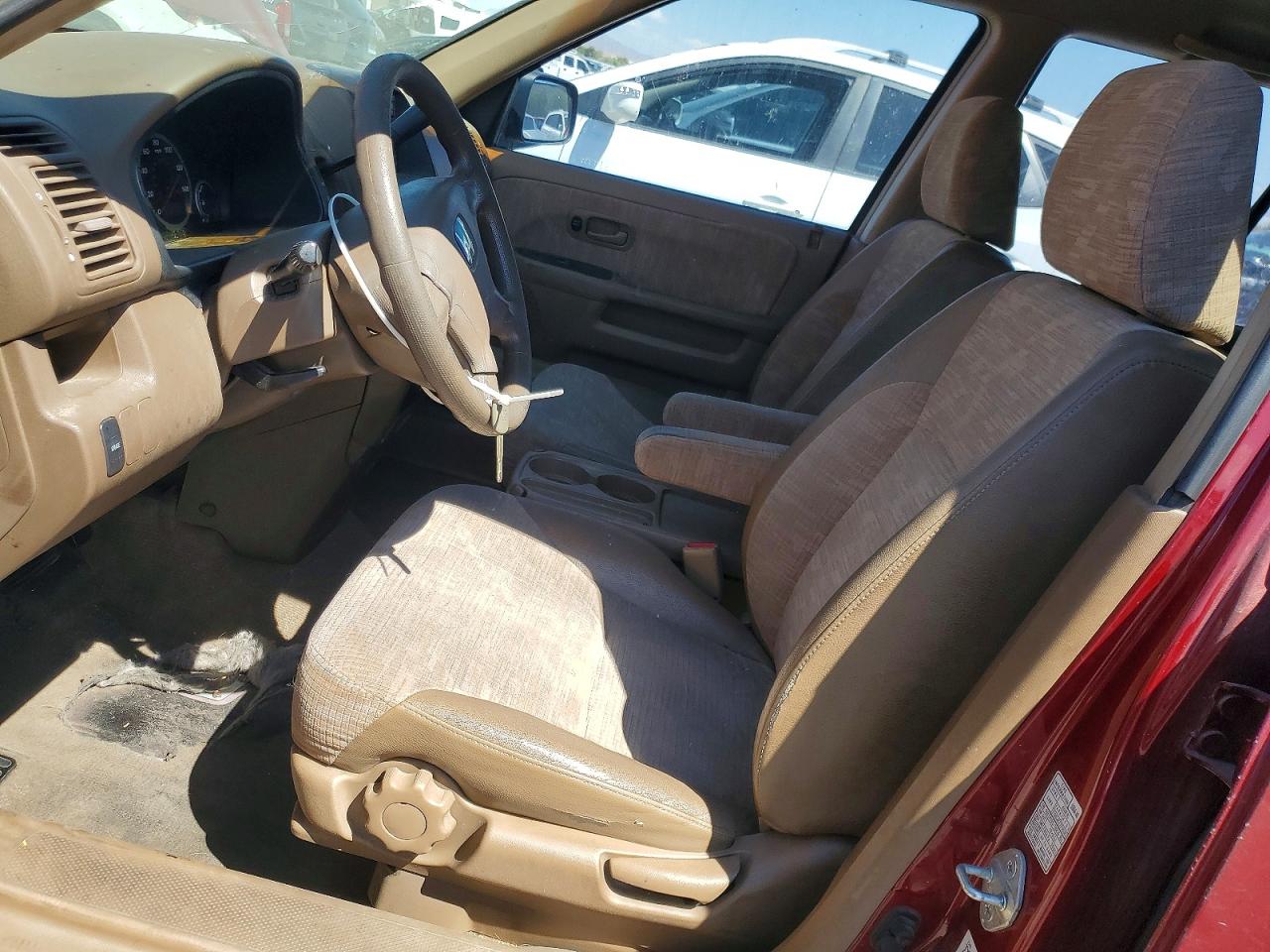 2004 Honda Cr-v Lx Red vin: JHLRD68474C020002