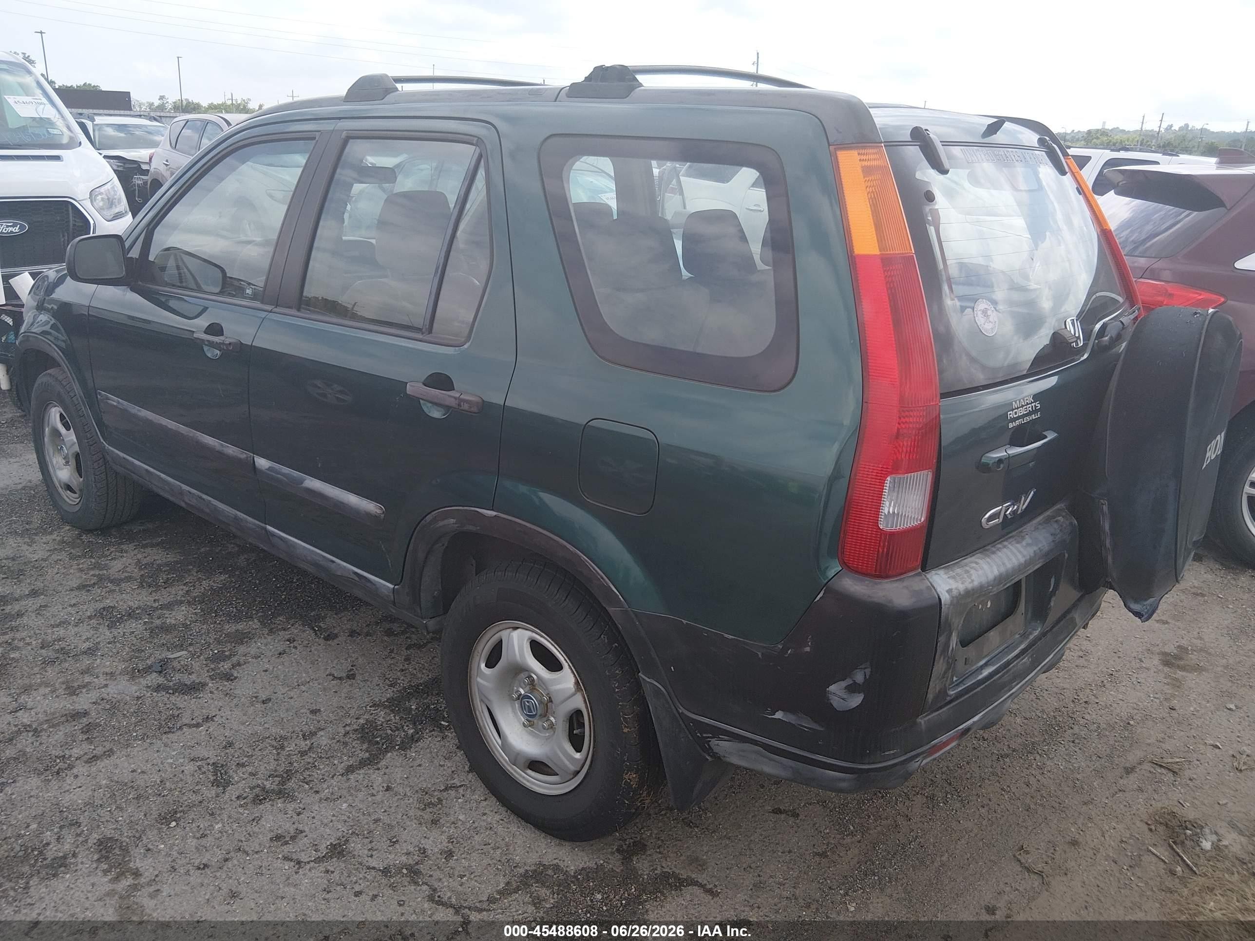 2002 Honda Cr-v Lx Green vin: JHLRD68482C004419