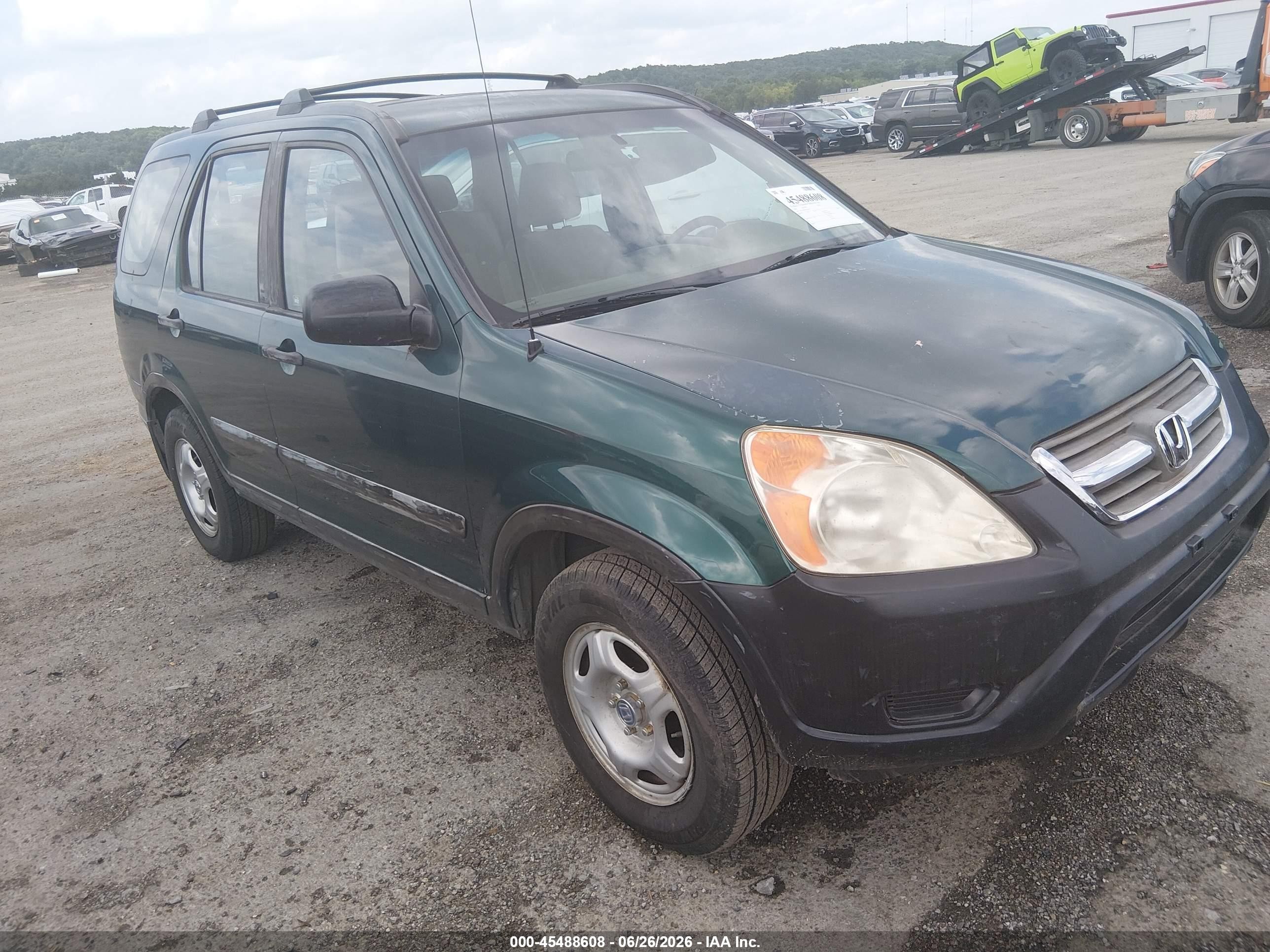 2002 Honda Cr-v Lx Green vin: JHLRD68482C004419