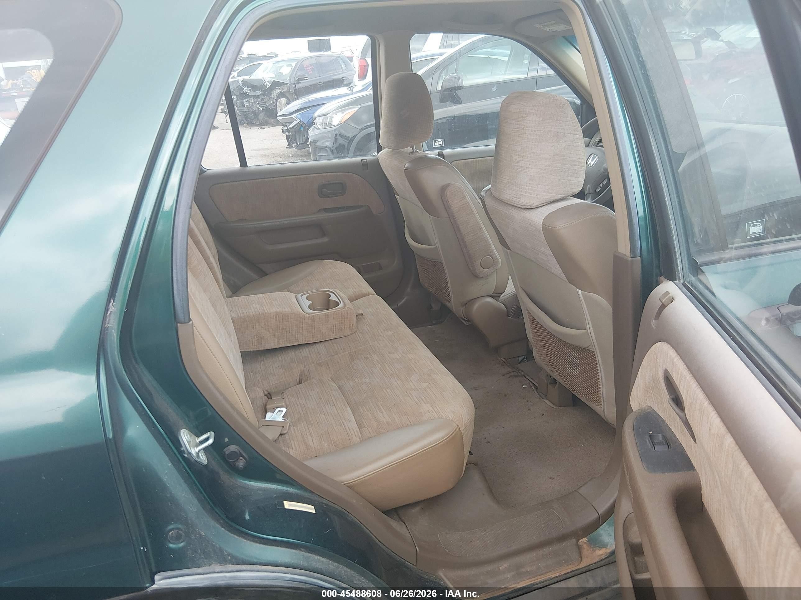 2002 Honda Cr-v Lx Green vin: JHLRD68482C004419