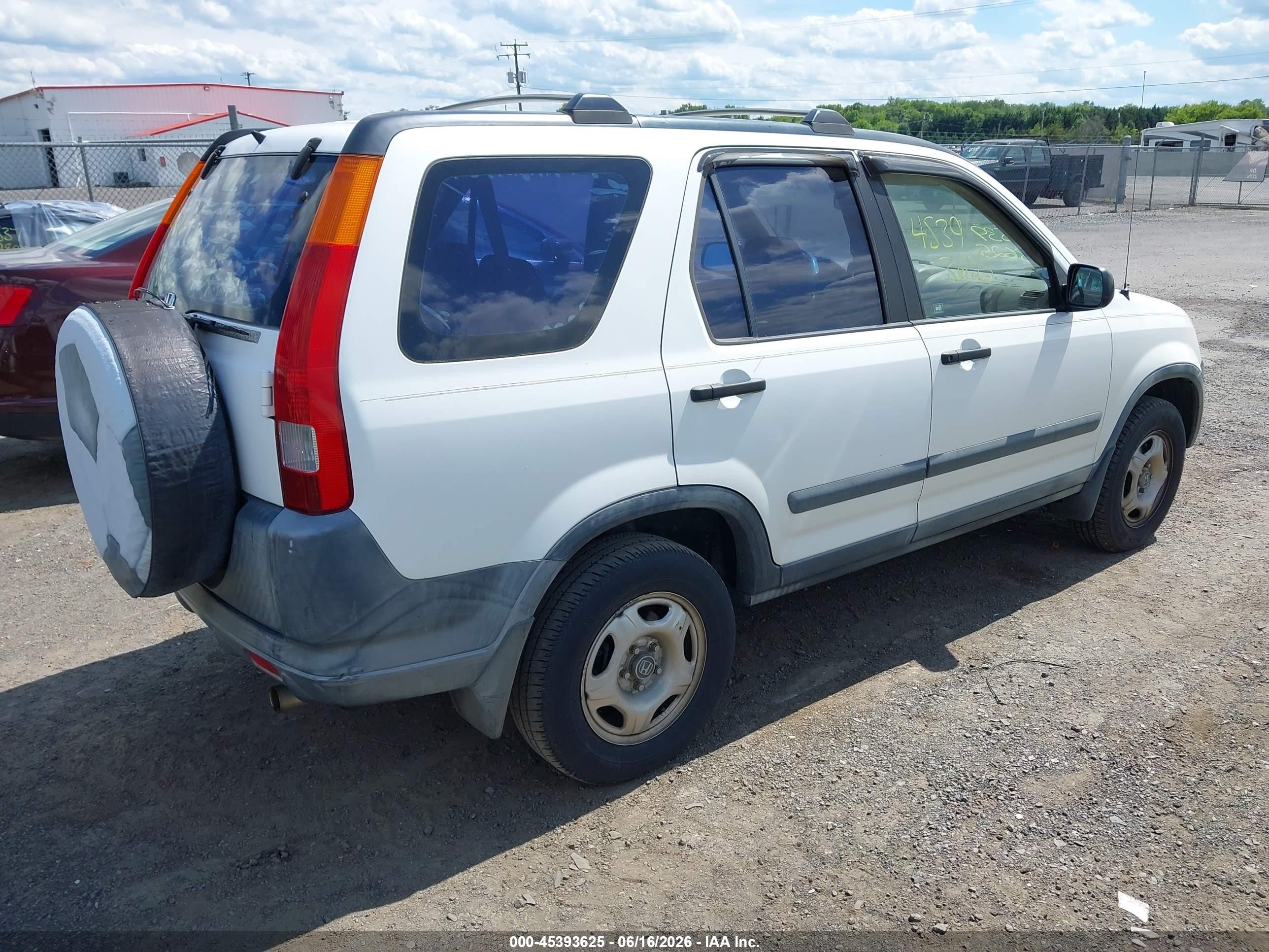 2002 Honda Cr-v Lx White vin: JHLRD68492C016854