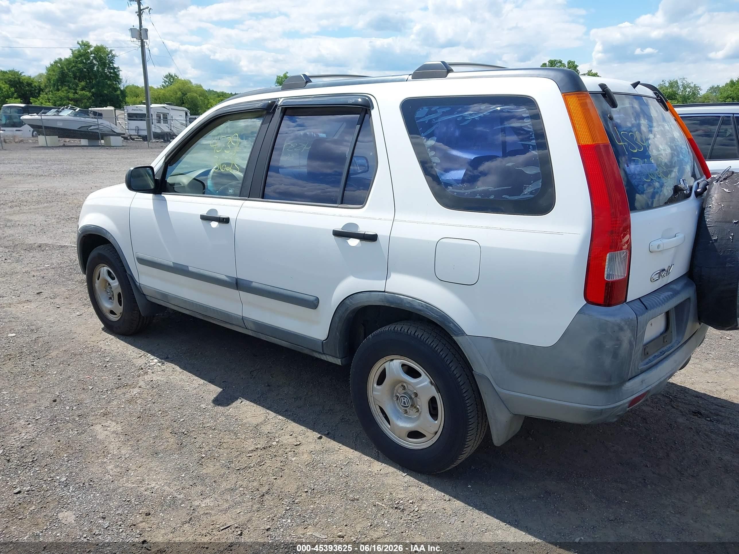 2002 Honda Cr-v Lx White vin: JHLRD68492C016854