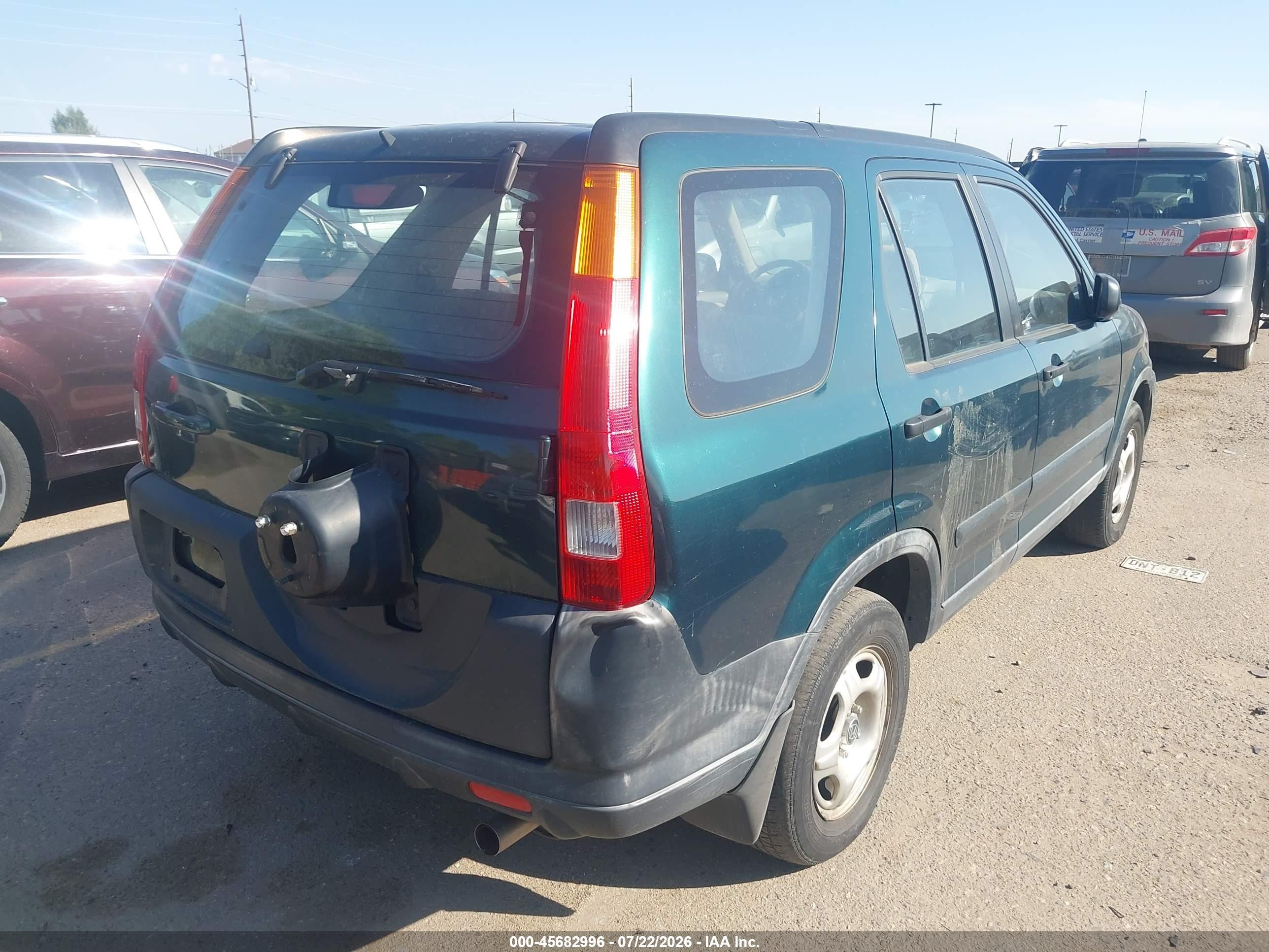 2003 Honda Cr-v Lx Green vin: JHLRD68493C016032