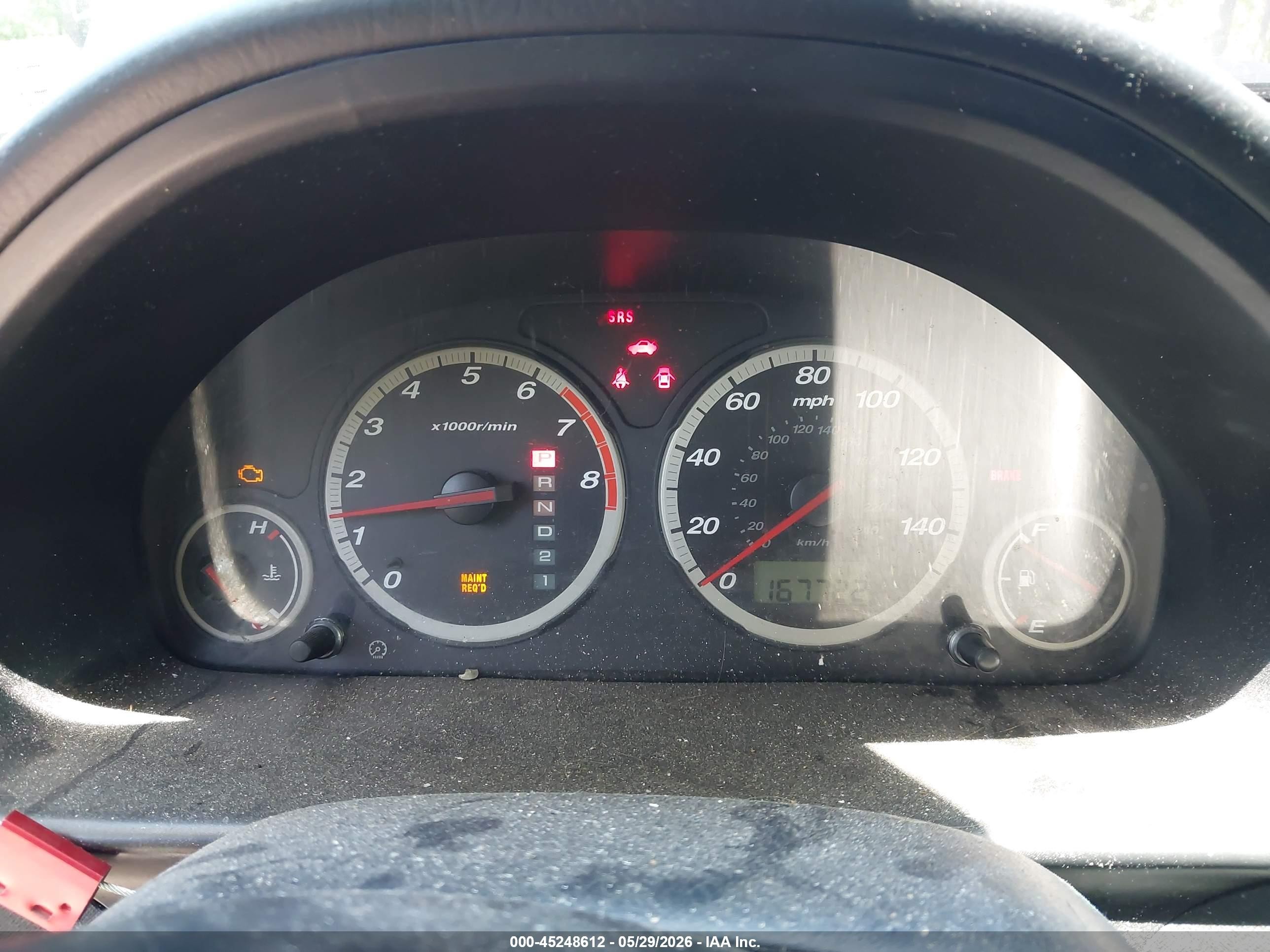 2004 Honda Cr-v Lx Blue vin: JHLRD68494C012922