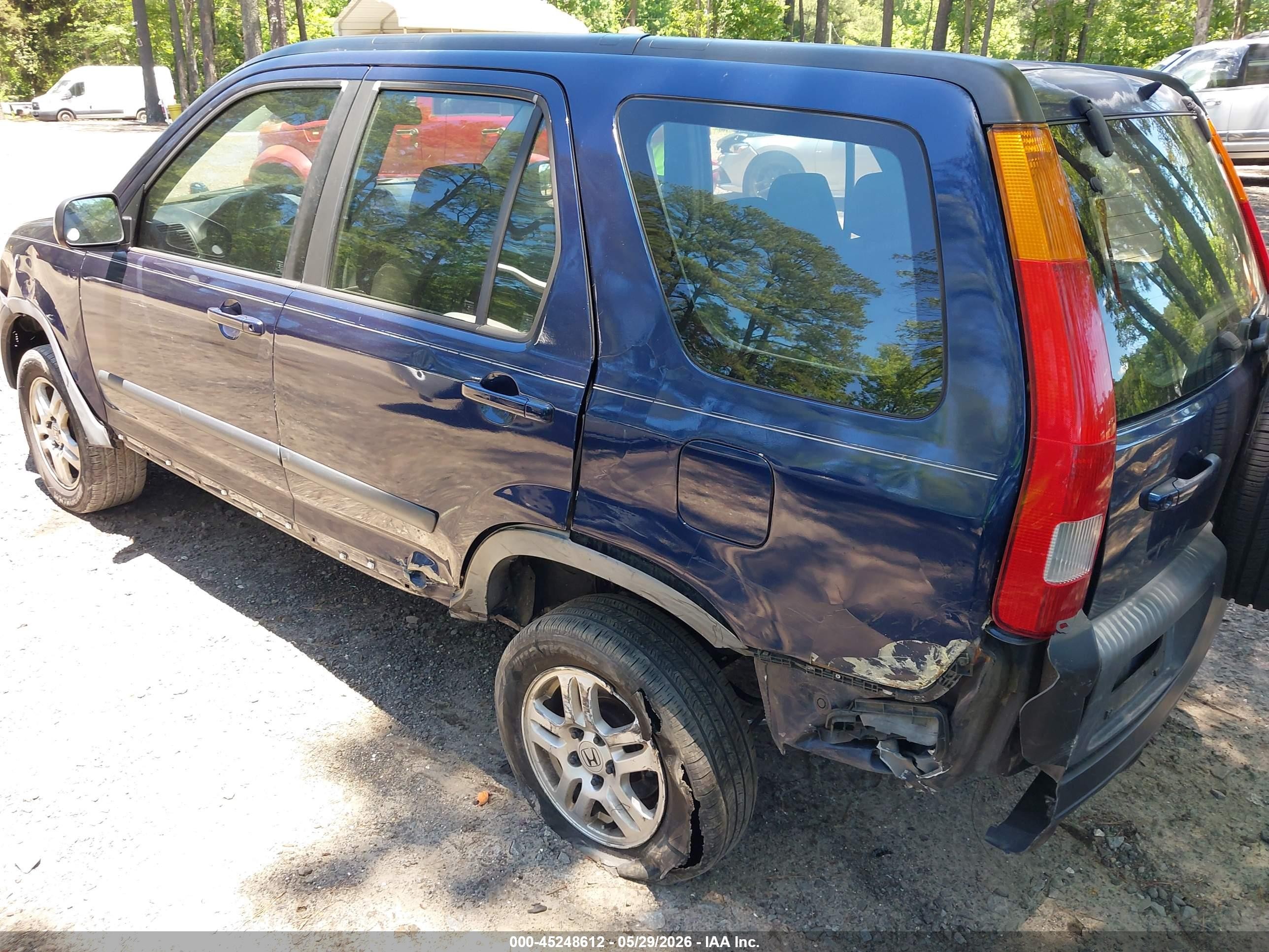 2004 Honda Cr-v Lx Blue vin: JHLRD68494C012922