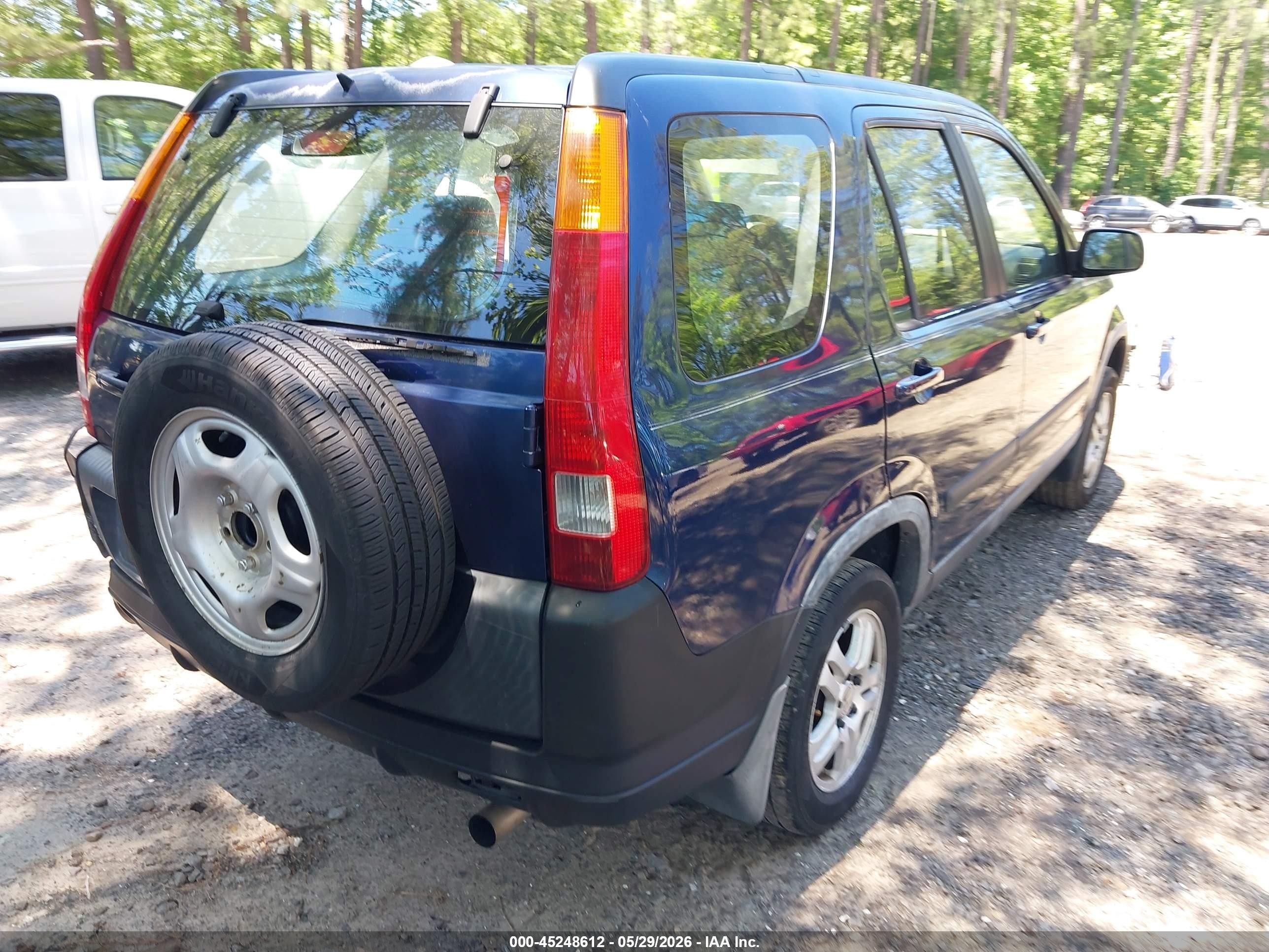 2004 Honda Cr-v Lx Blue vin: JHLRD68494C012922